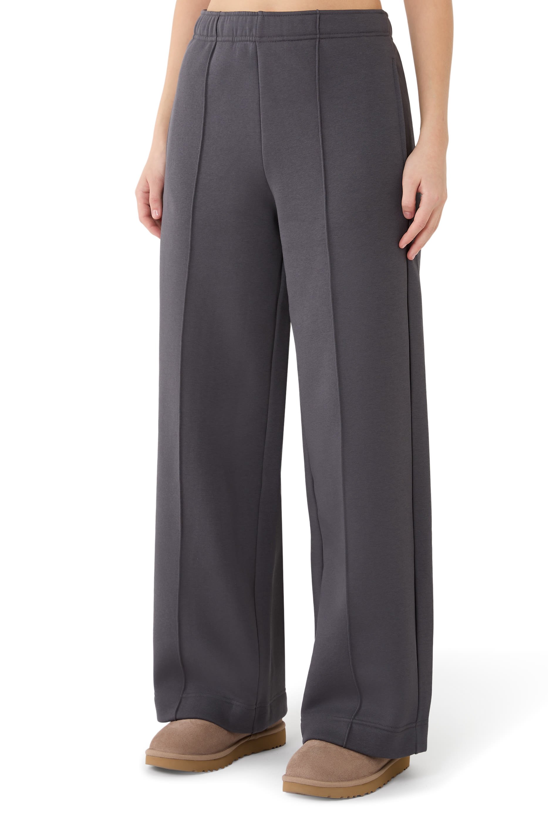 Carbon Finish Wide Leg Trousers
