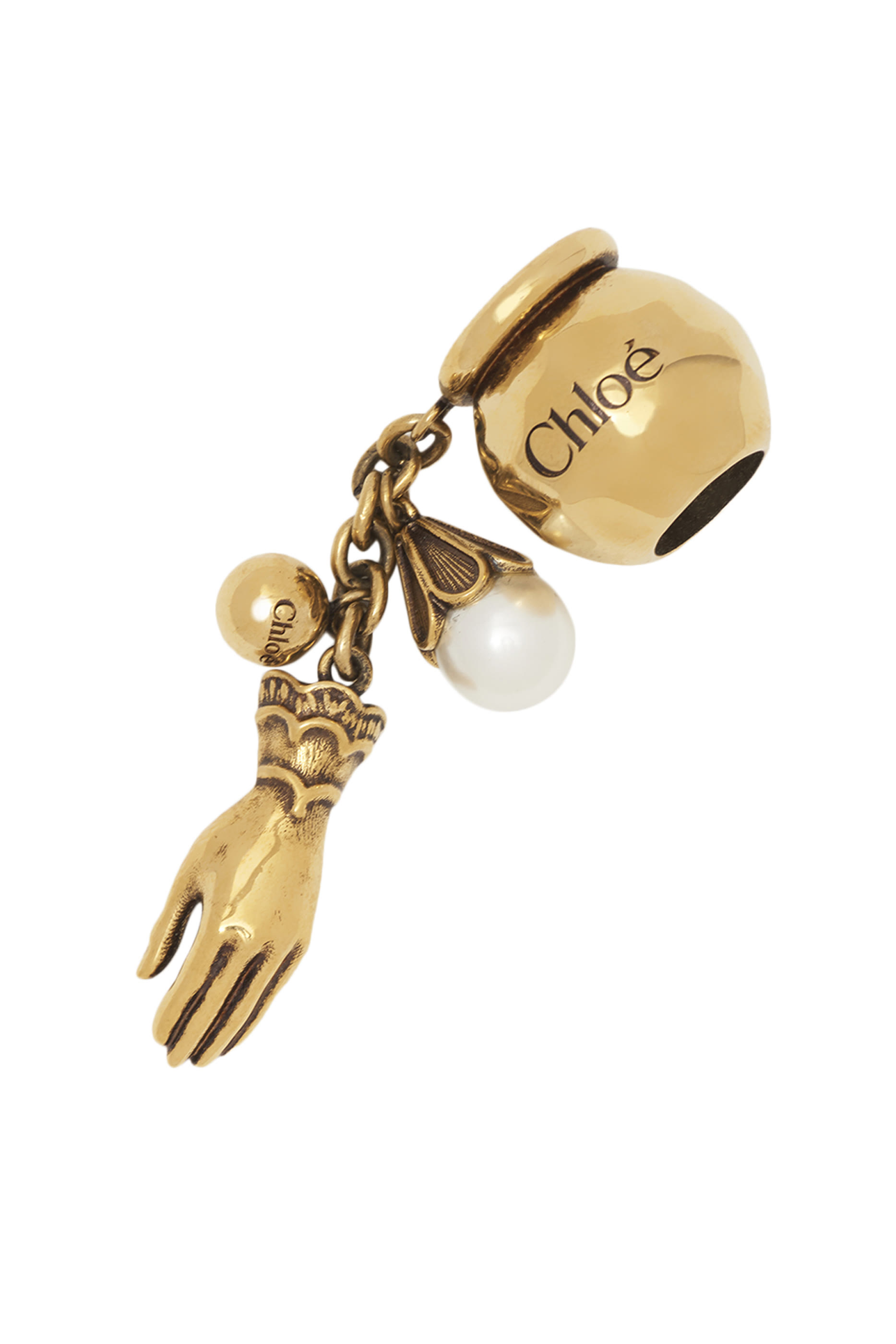  Sphere Hand & Pearl Dice Charm for Bracelet Bag
