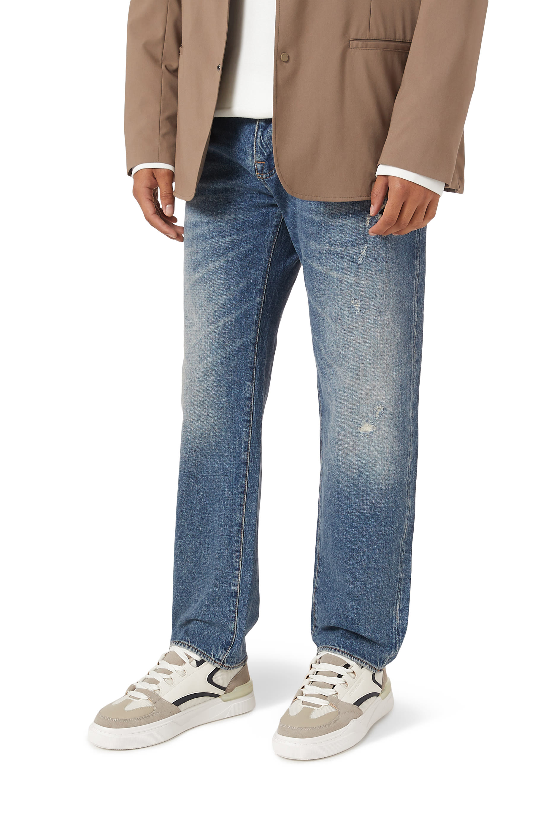 Two-Tone Flick Lace-Up Sneakers