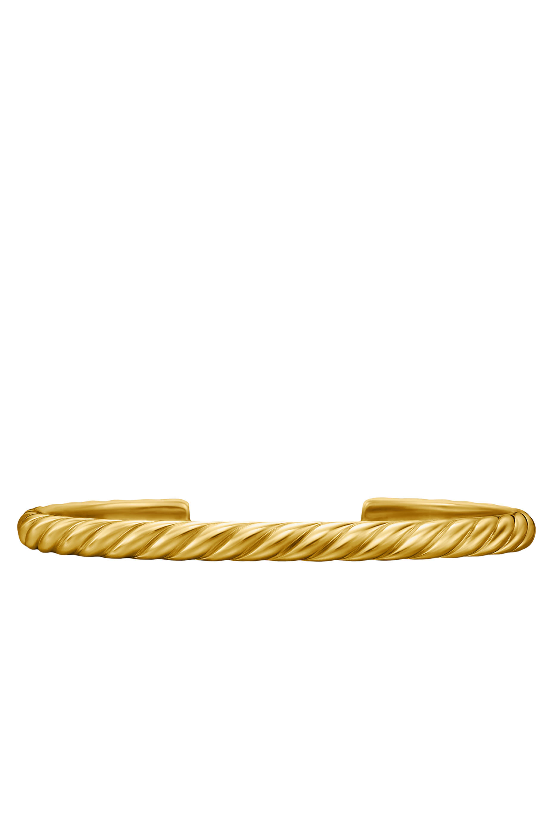 Sculpted Cable Cuff Bracelet , 18K Yellow Gold