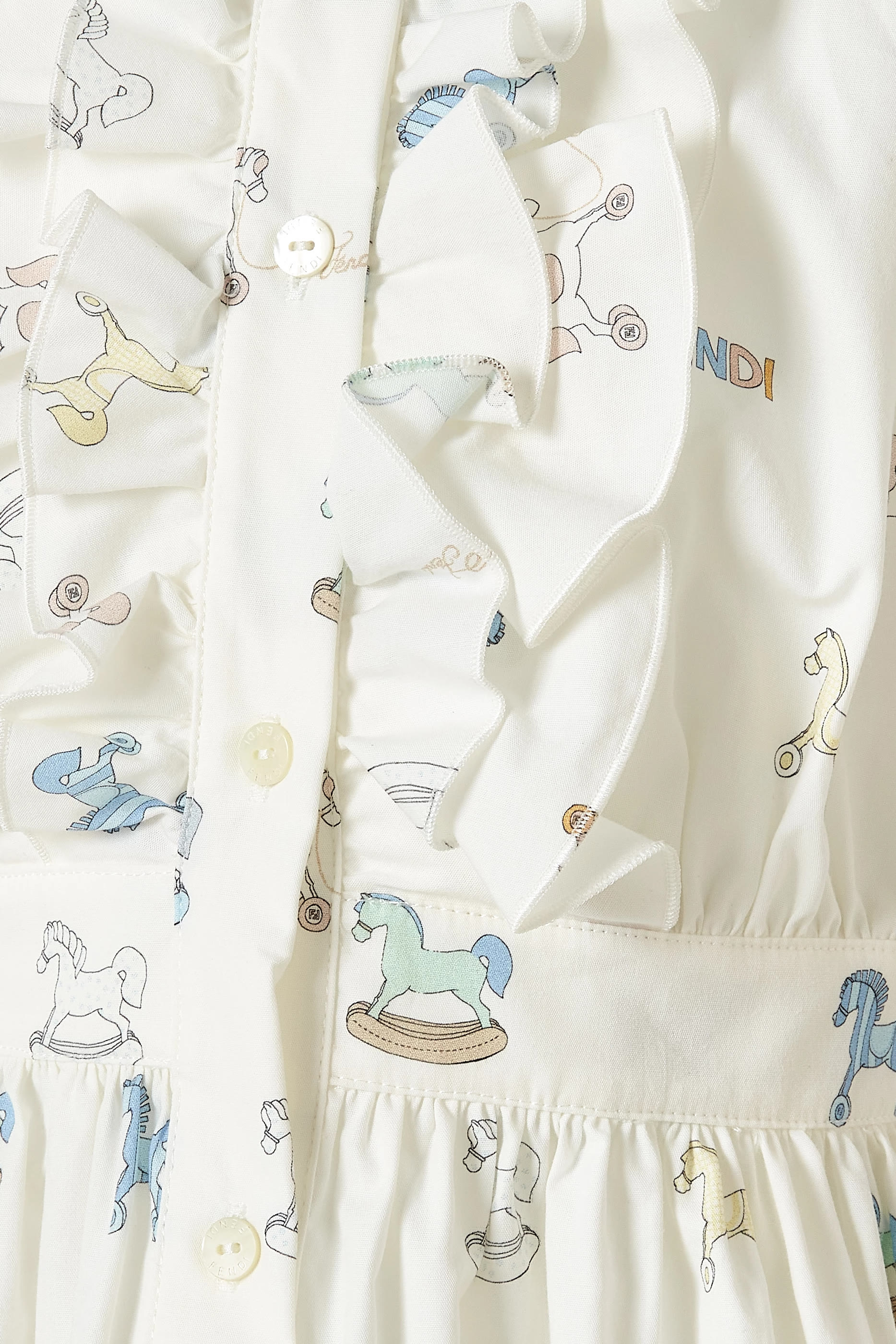 Kids All-Over Horses Print Dress