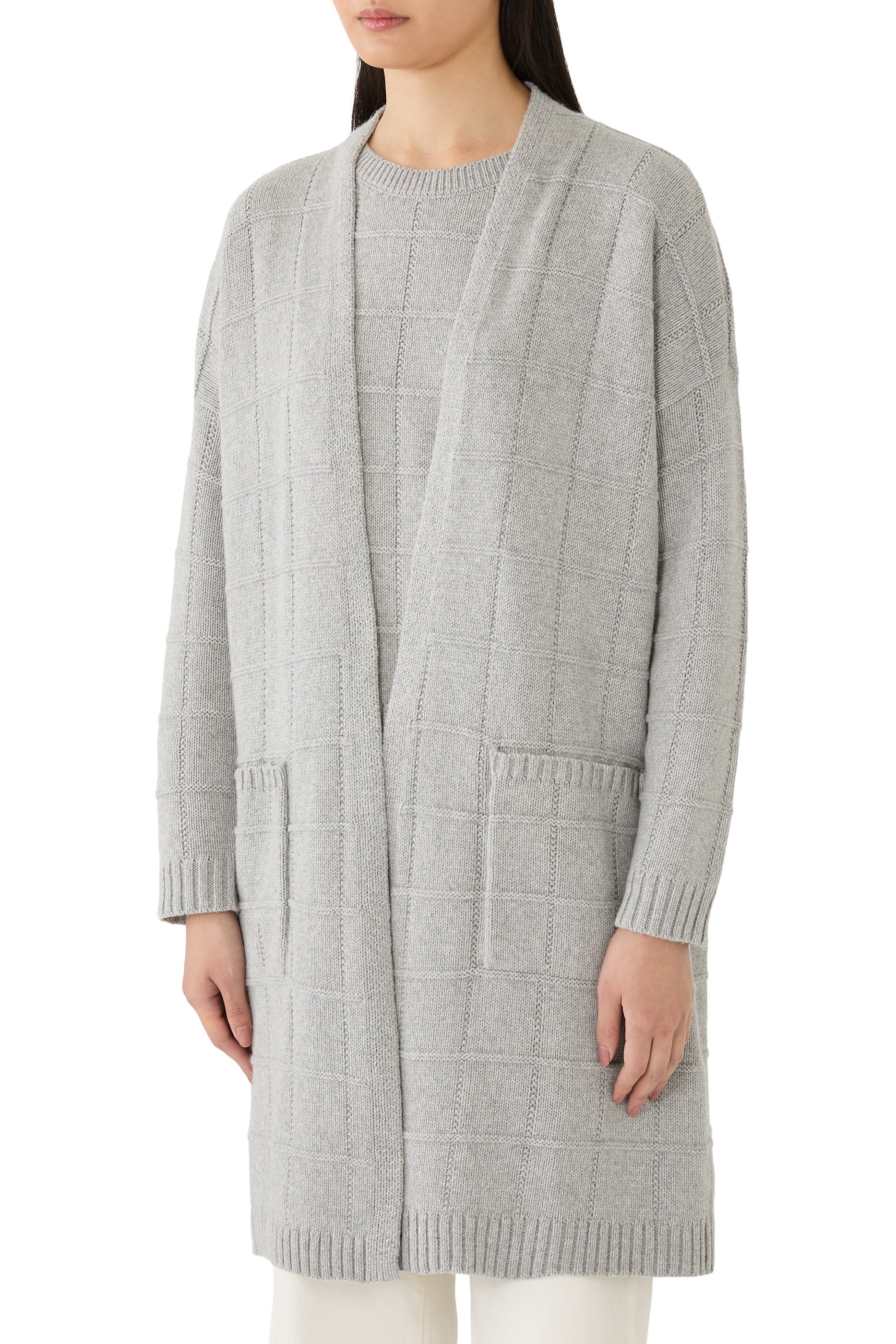 Cotton & Recycled Cashmere Long Cardigan