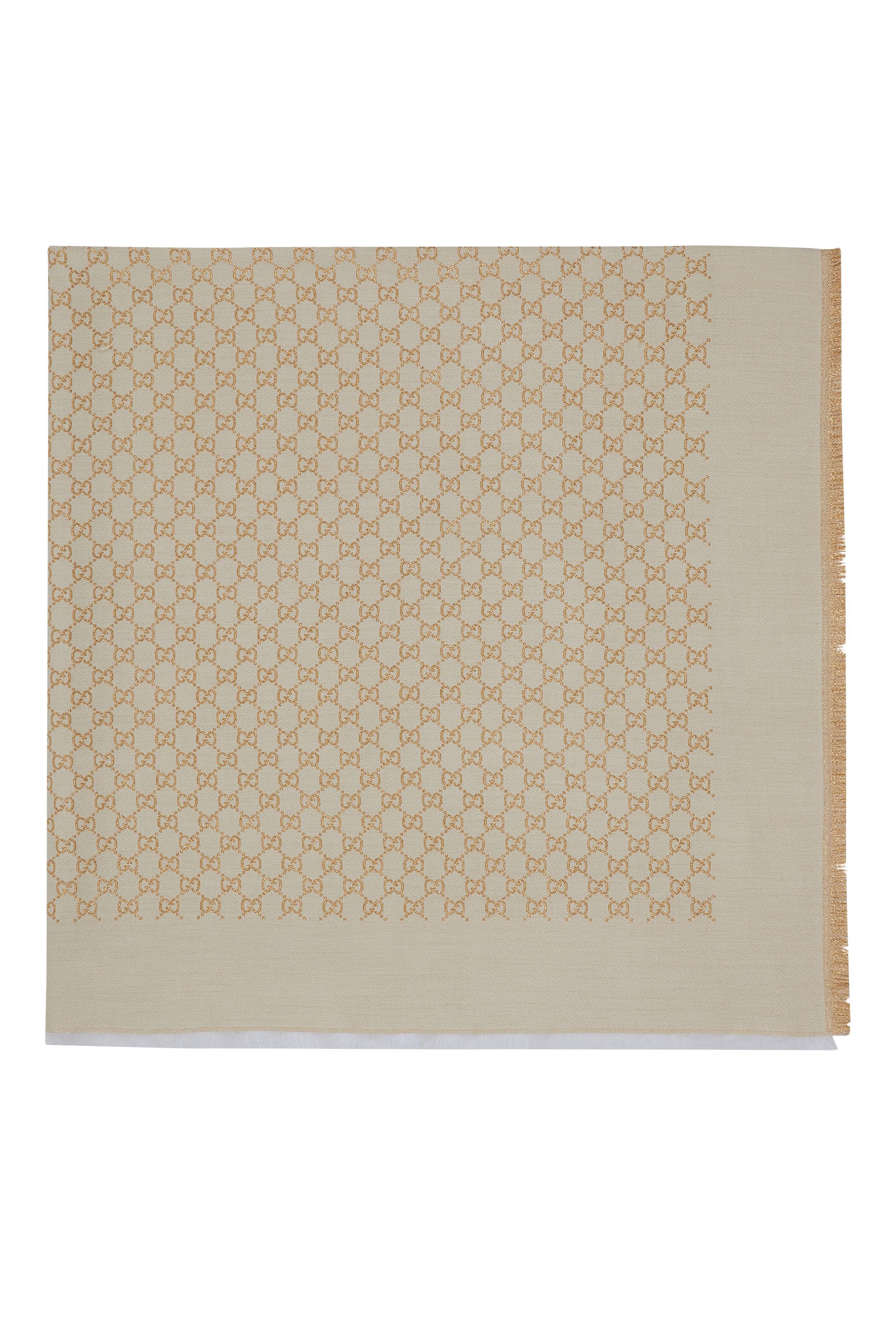 GG Jacquard Wool Silk Lamé Shawl