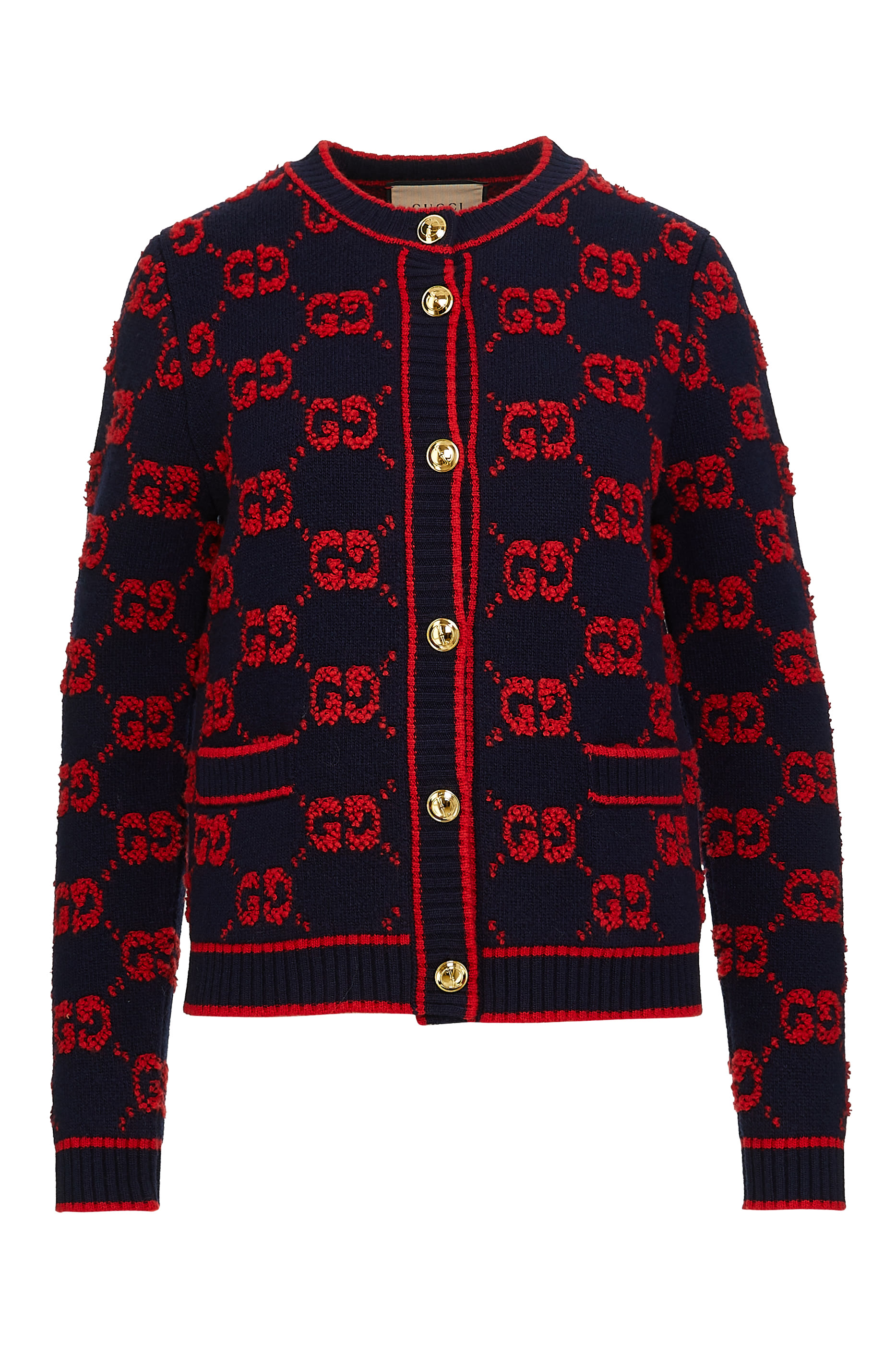 GG Wool Boucl&eacute; Jacquard Cardigan