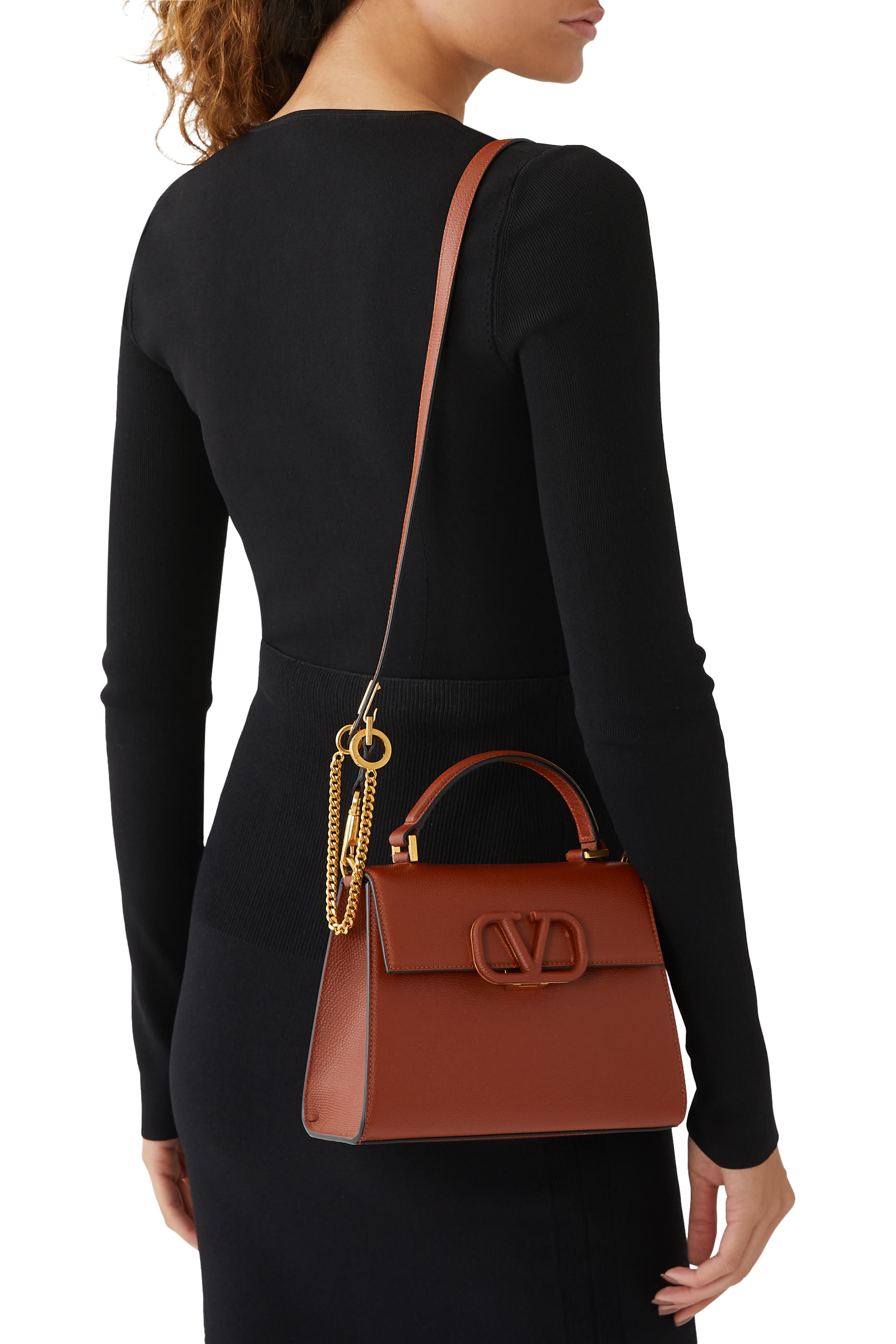 VSling Grainy Calfskin Handbag