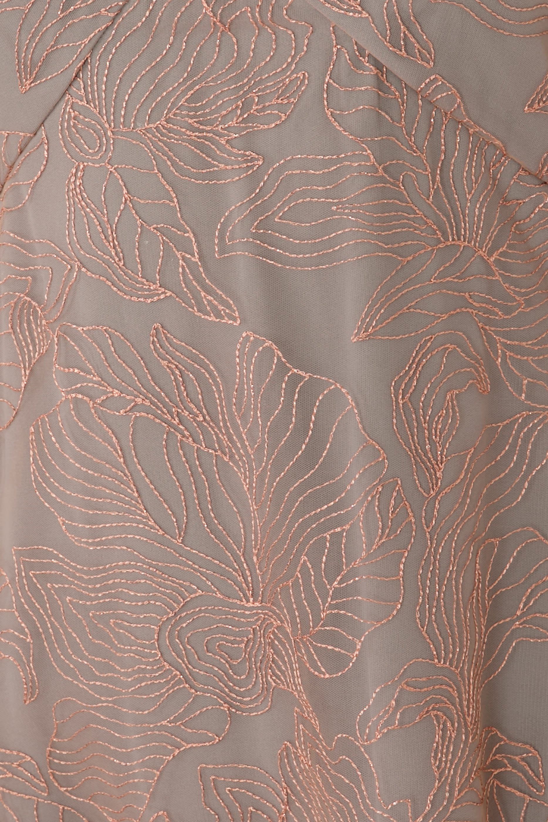 Lurex Flower Embroidery Tulle Dress