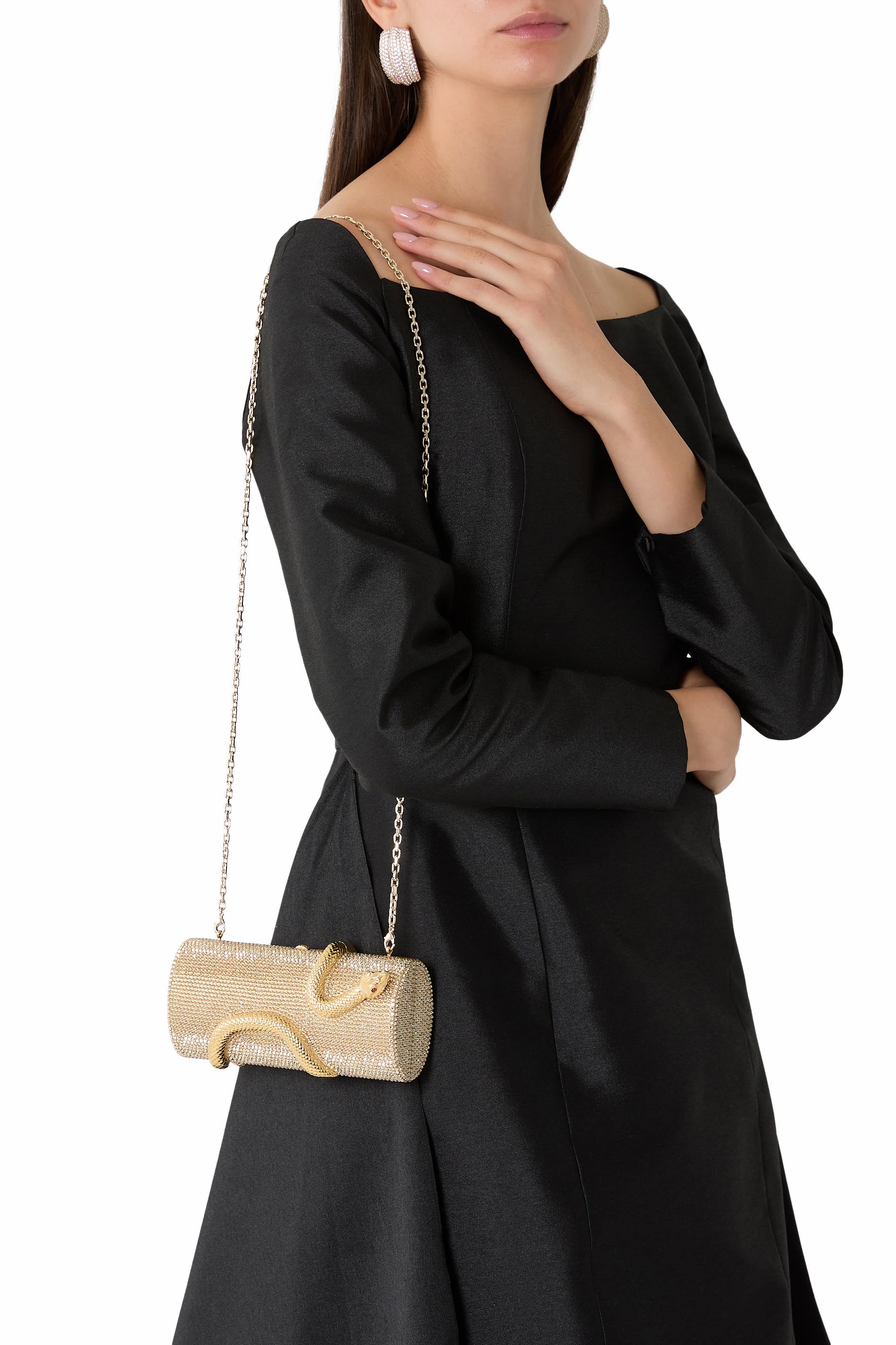  Spiral Snake Crystal Clutch 