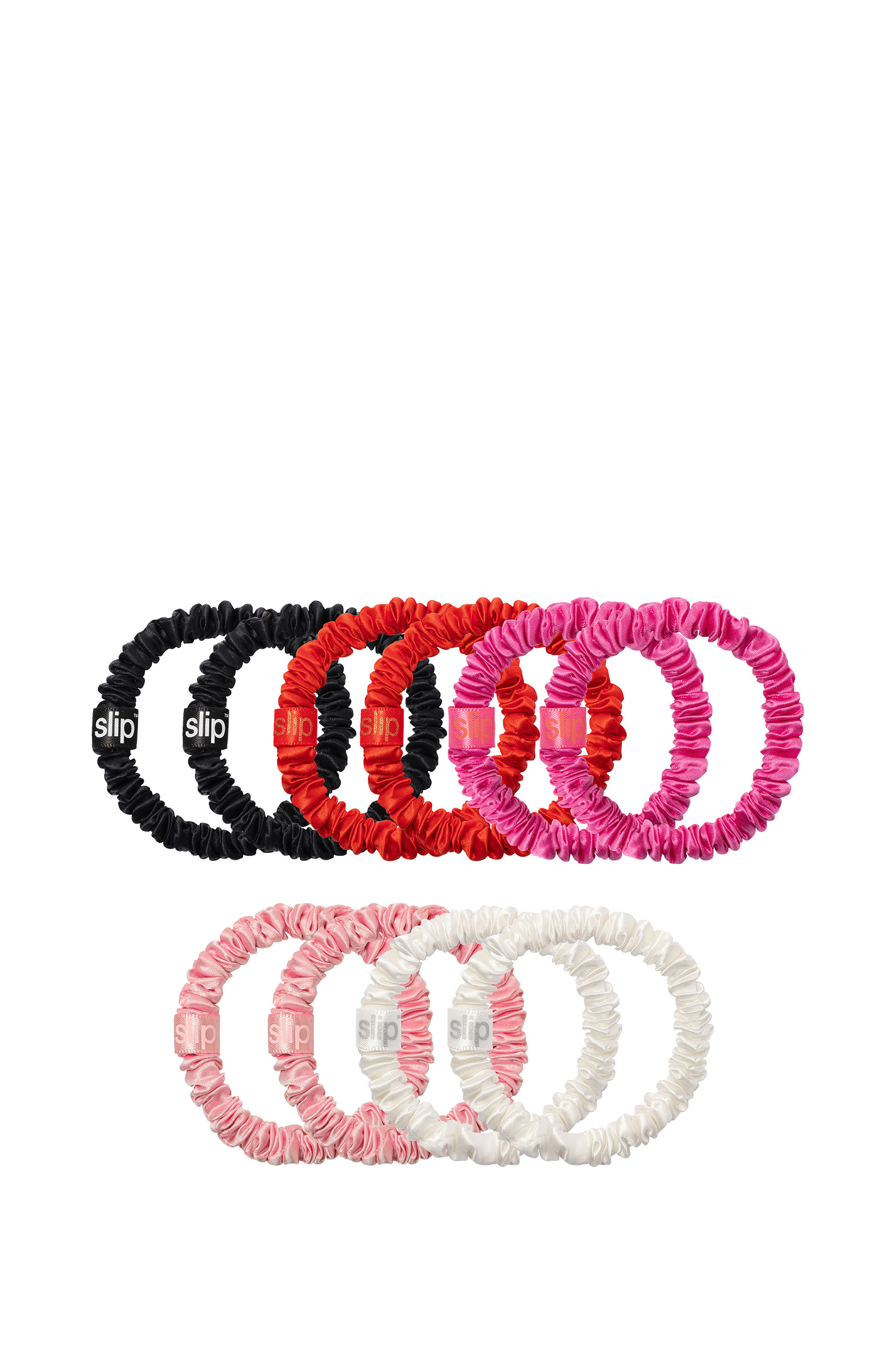 Jean Mixed Silk Scrunchie Bon Bon