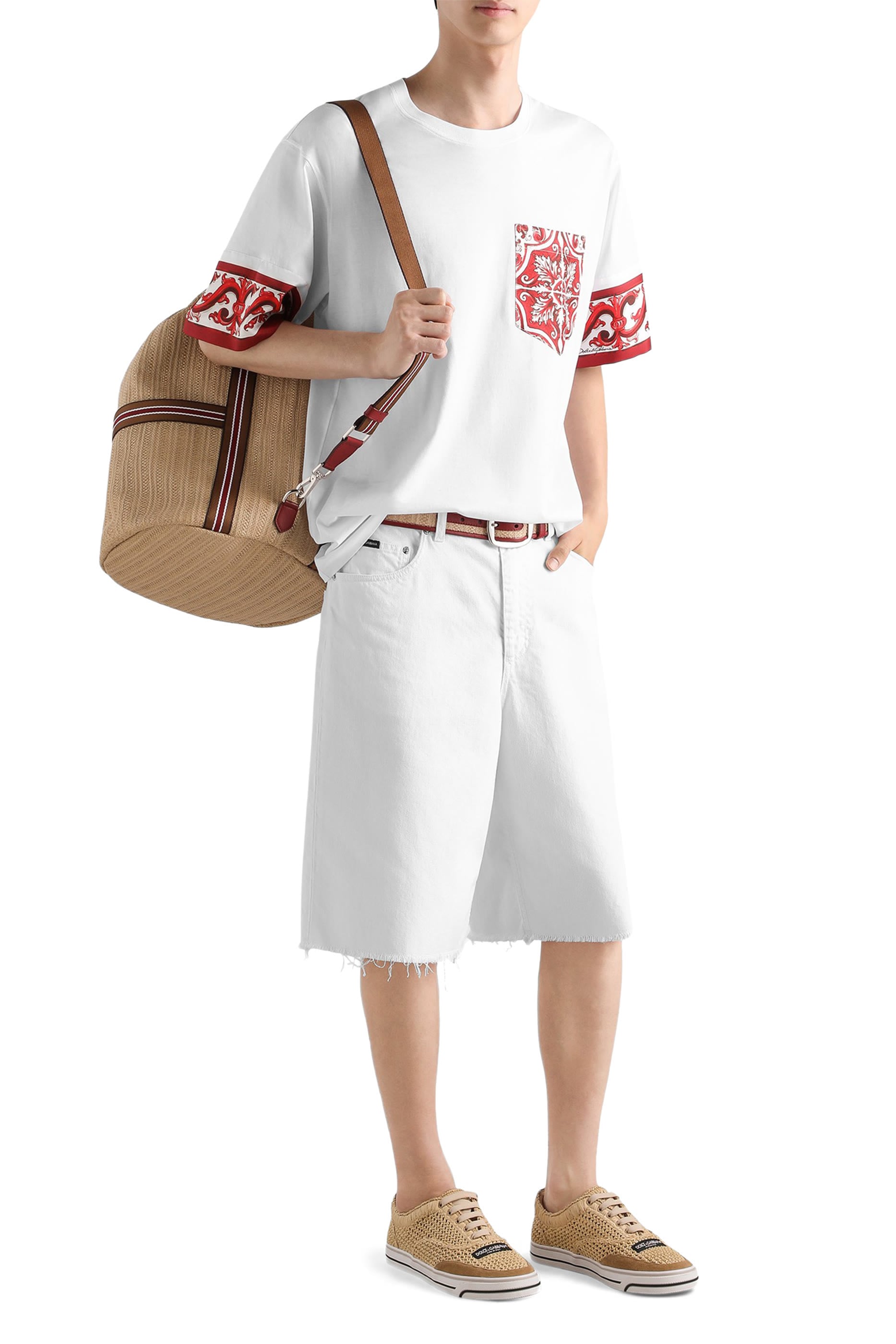 Majolica-Print T-Shirt in Cotton