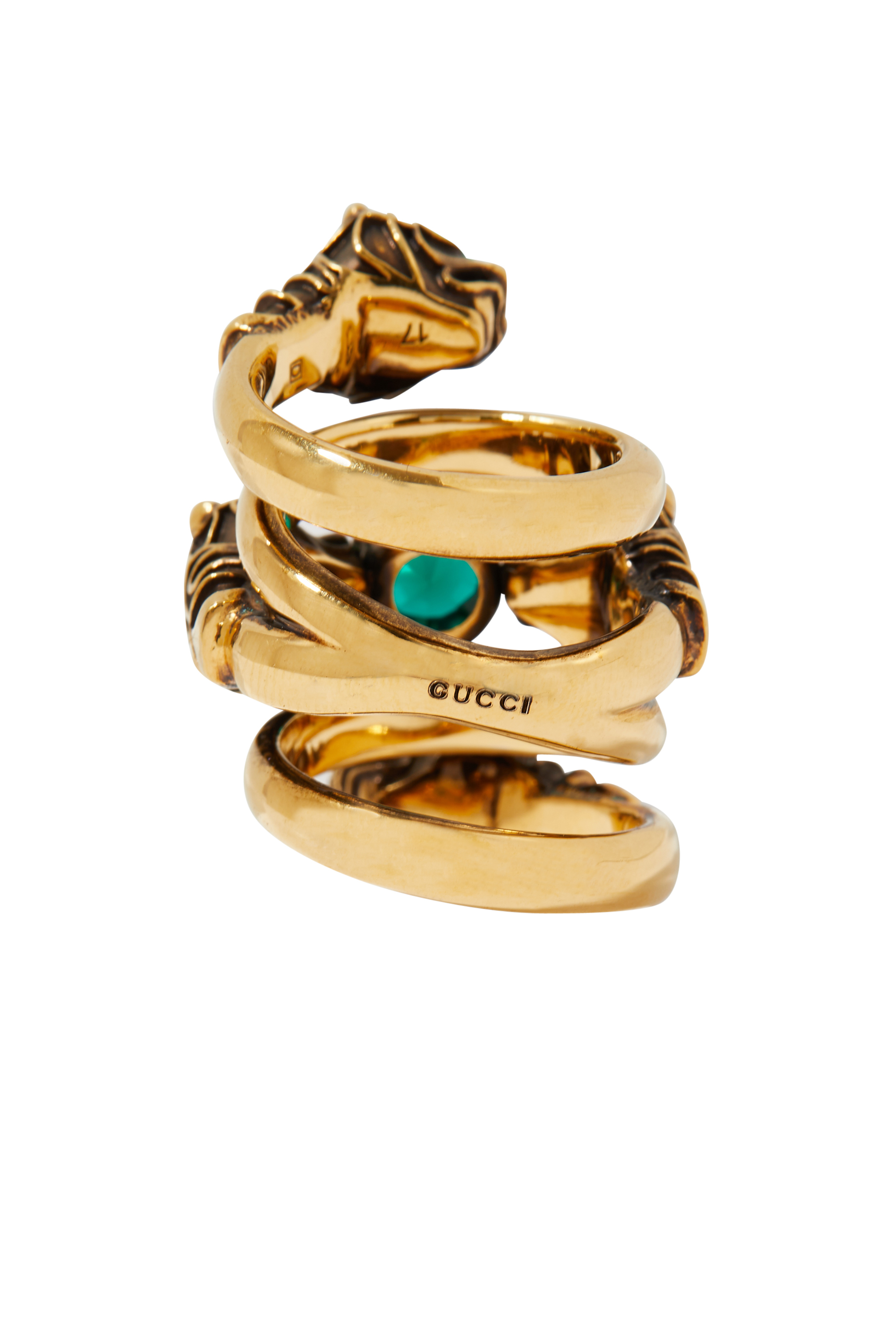 Double Wrap Tiger Head Ring