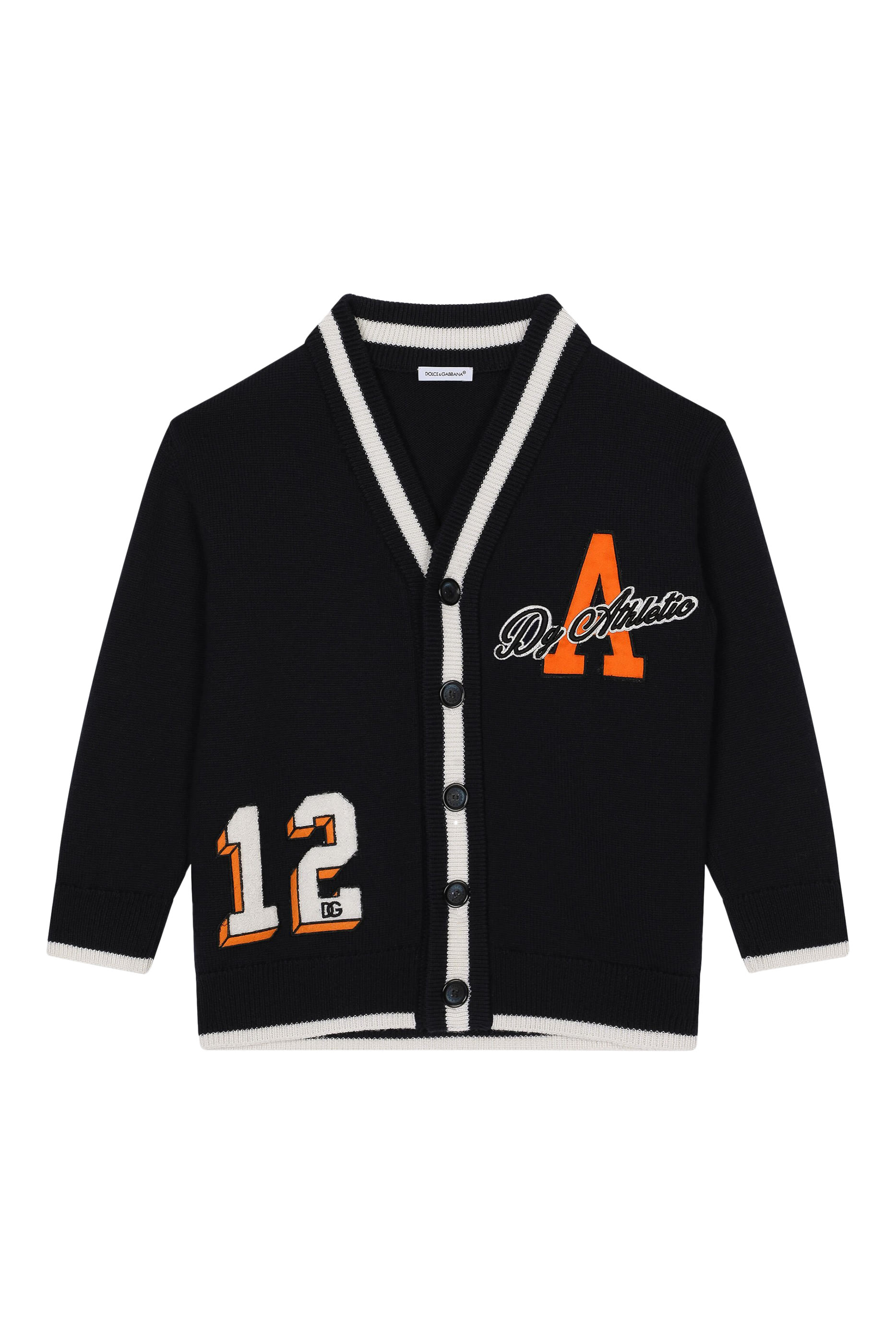 Kids Jacquard Knit Patch Cardigan