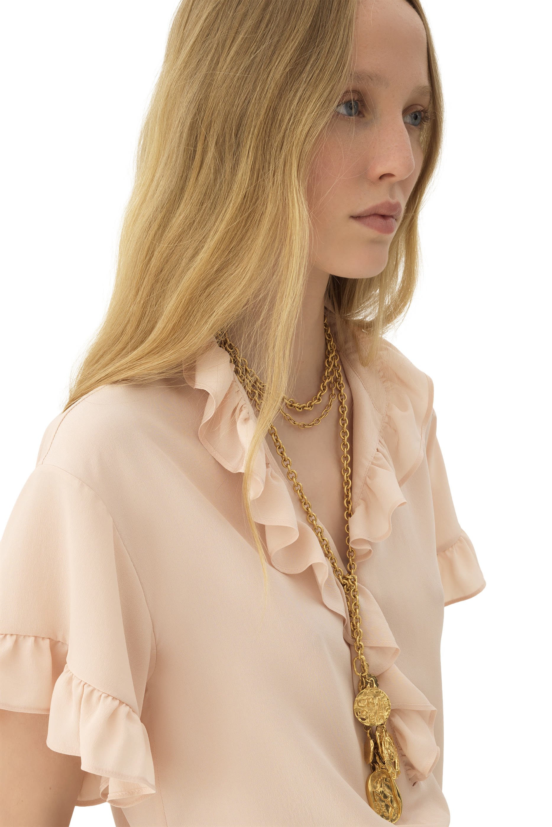 Short Sleeves Ruffled Top