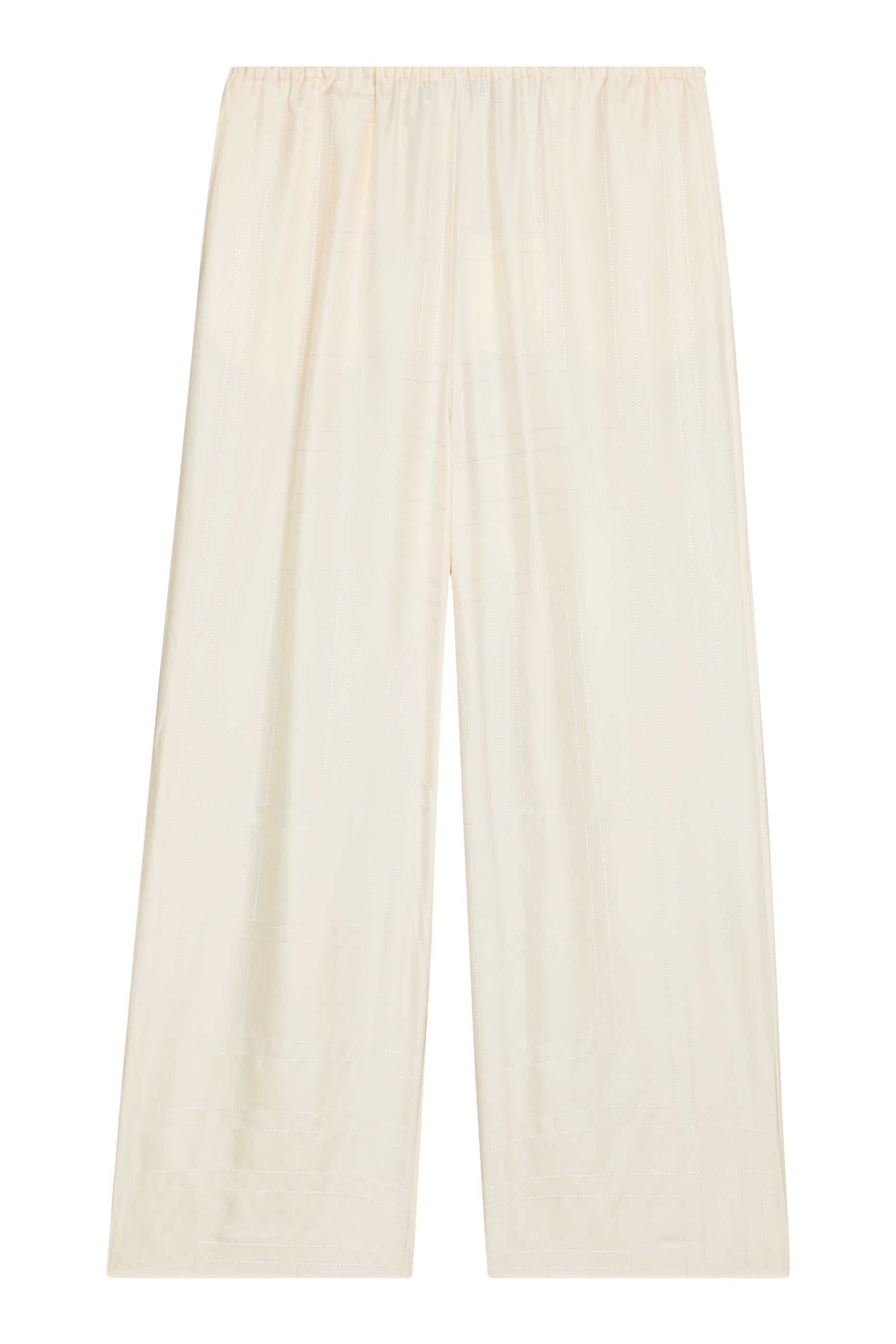 Monogram Silk Pajama Bottoms