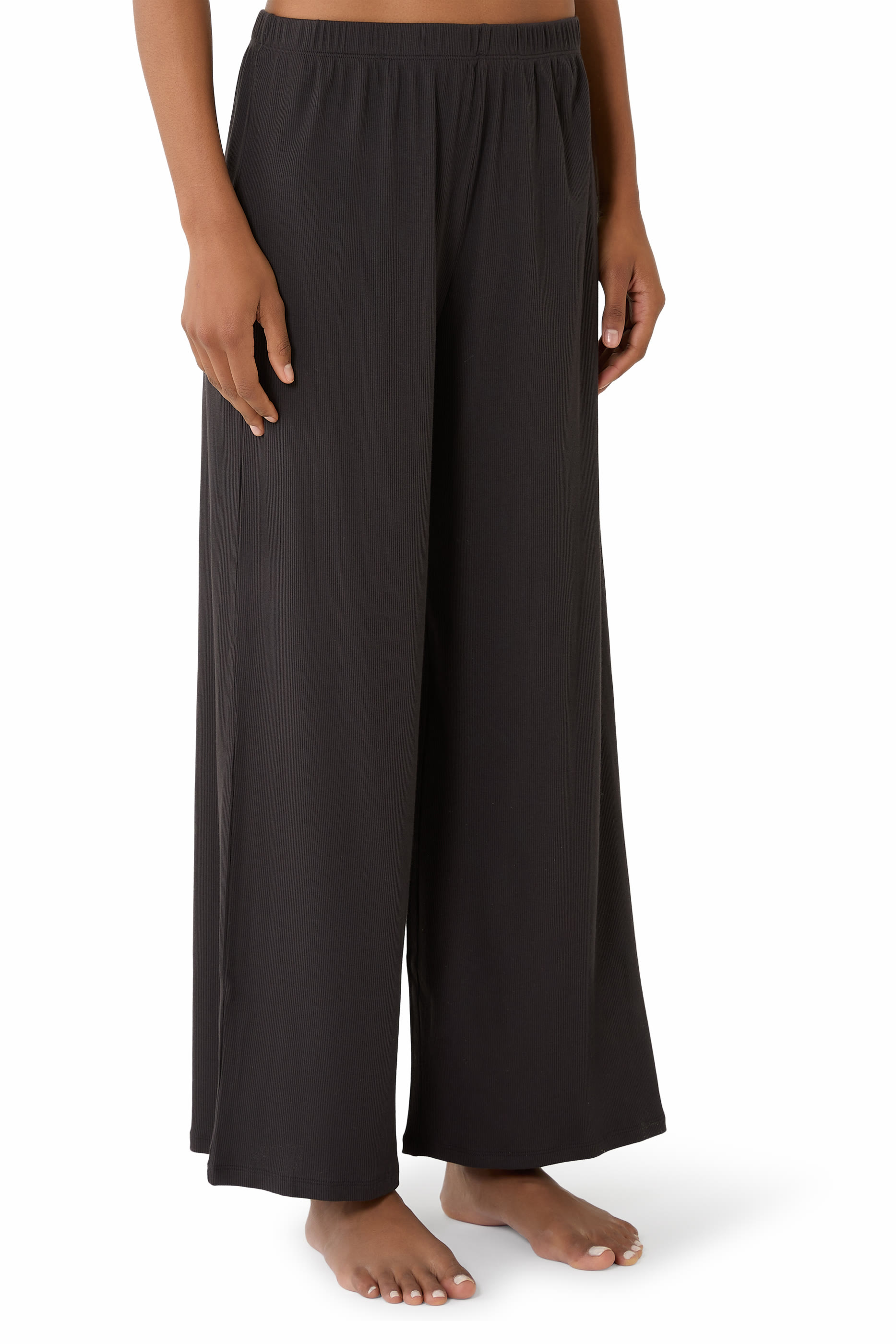 Jersey Lace Detail Ribbed Cami Pajama Set