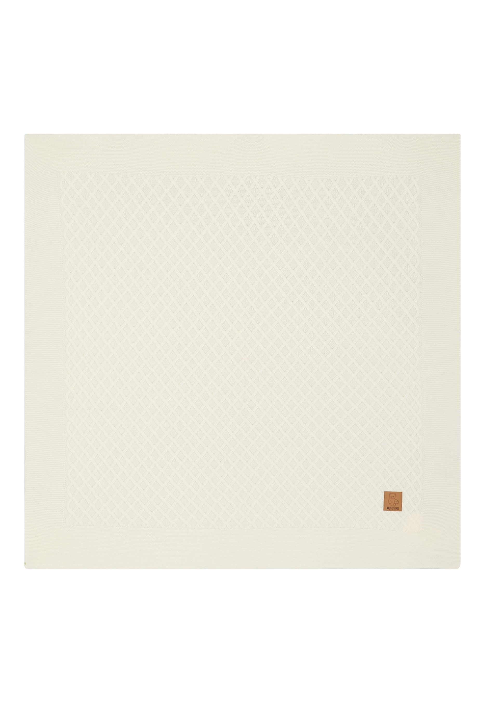 Kids Teddy Patch Knitted Blanket