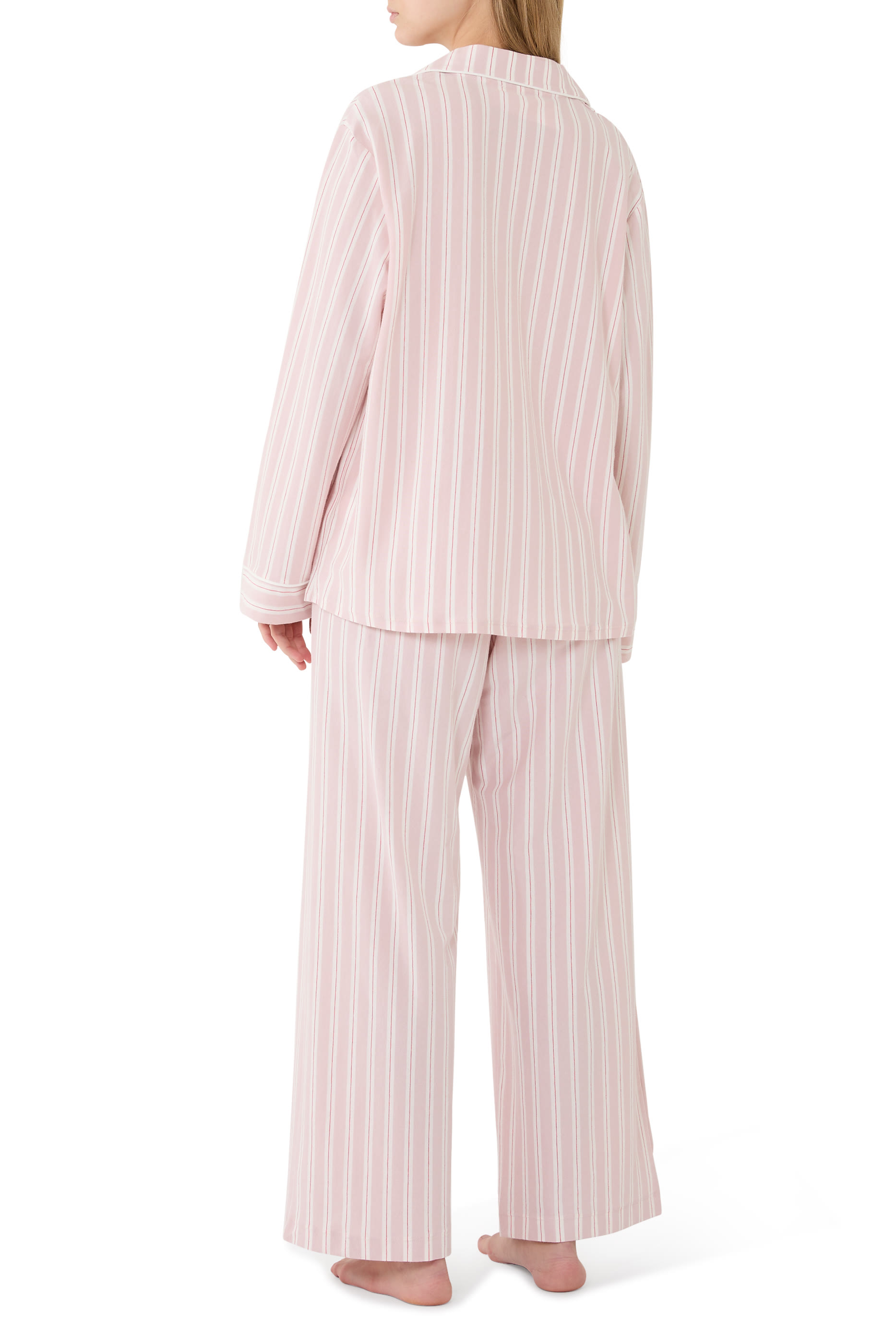 Brushed Jersey Stripe Relaxed Pajama Set
