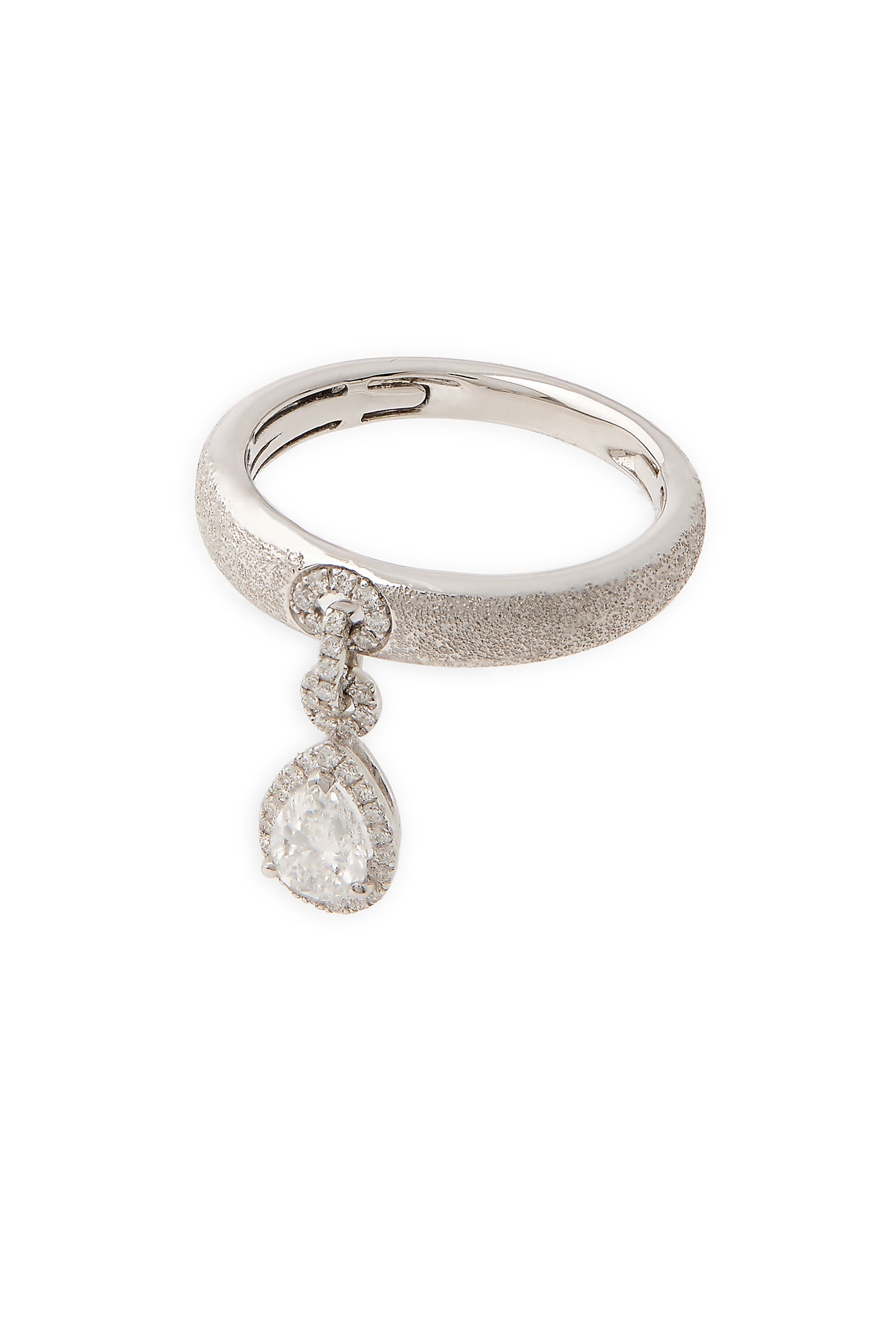 Dusted Chaines Ring, 18k White Gold & Diamonds