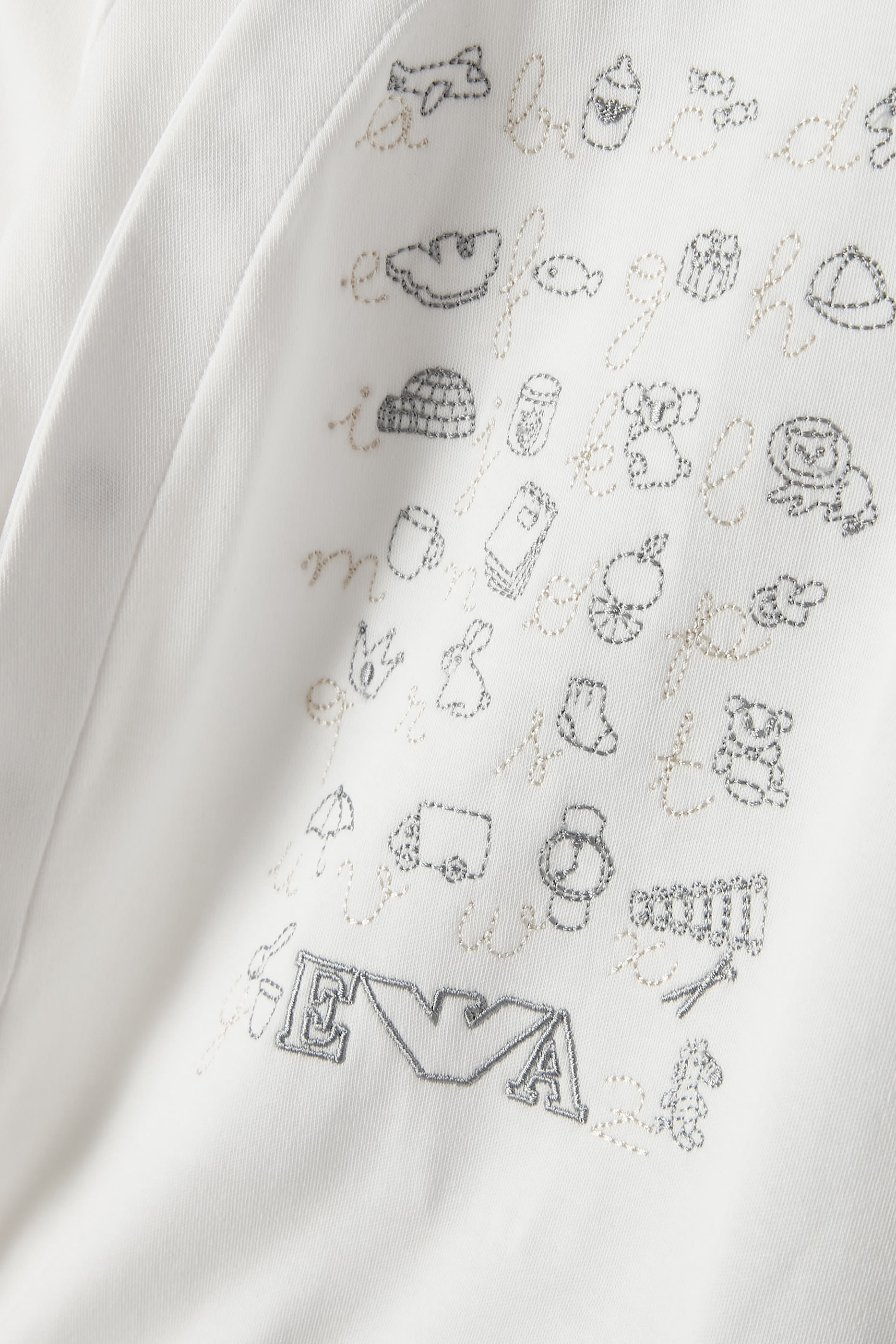 Kids Embroidered Cotton Jumpsuit