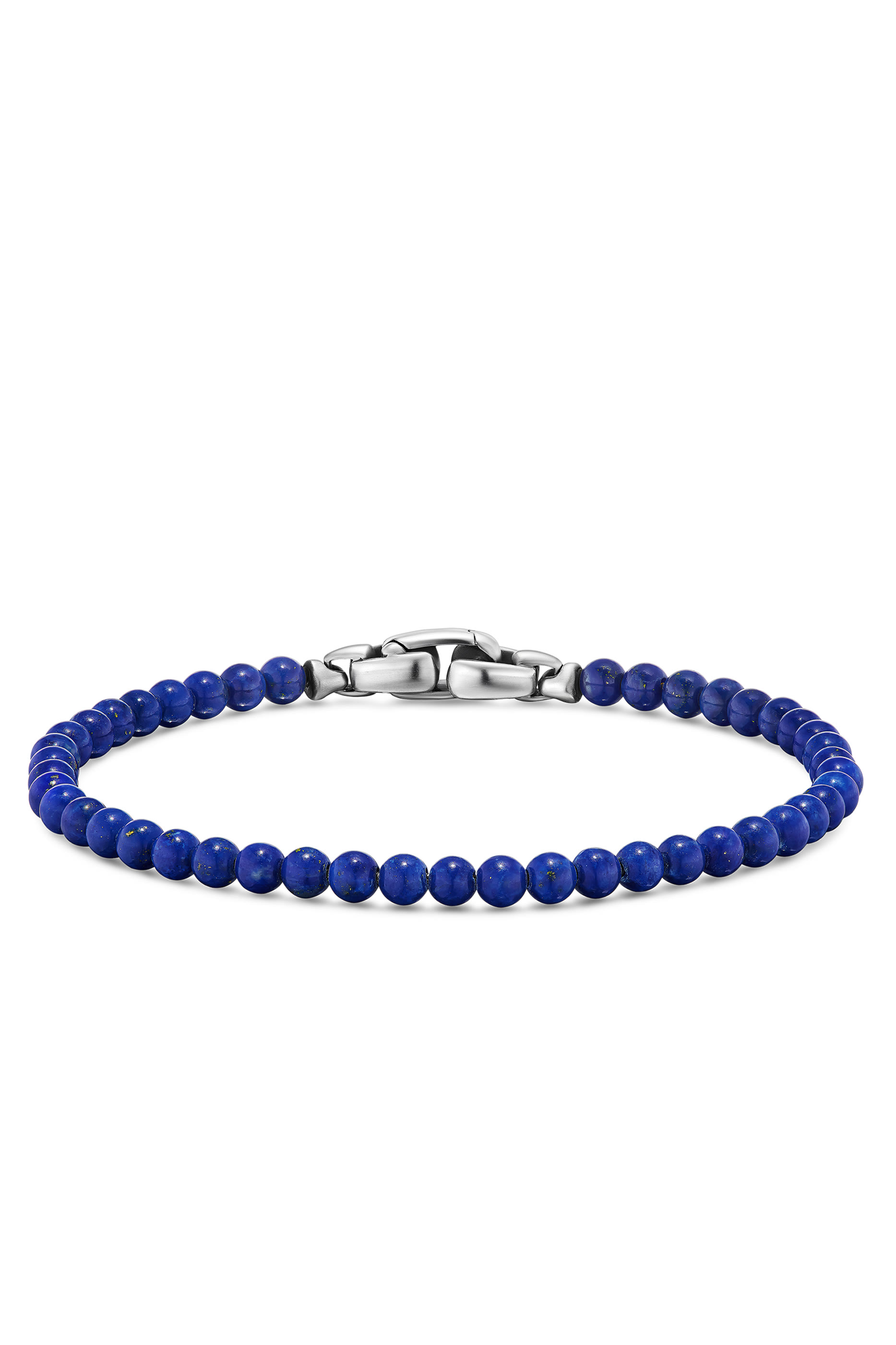 Spiritual Beads Bracelet, Sterling Silver & Lapis Lazuli