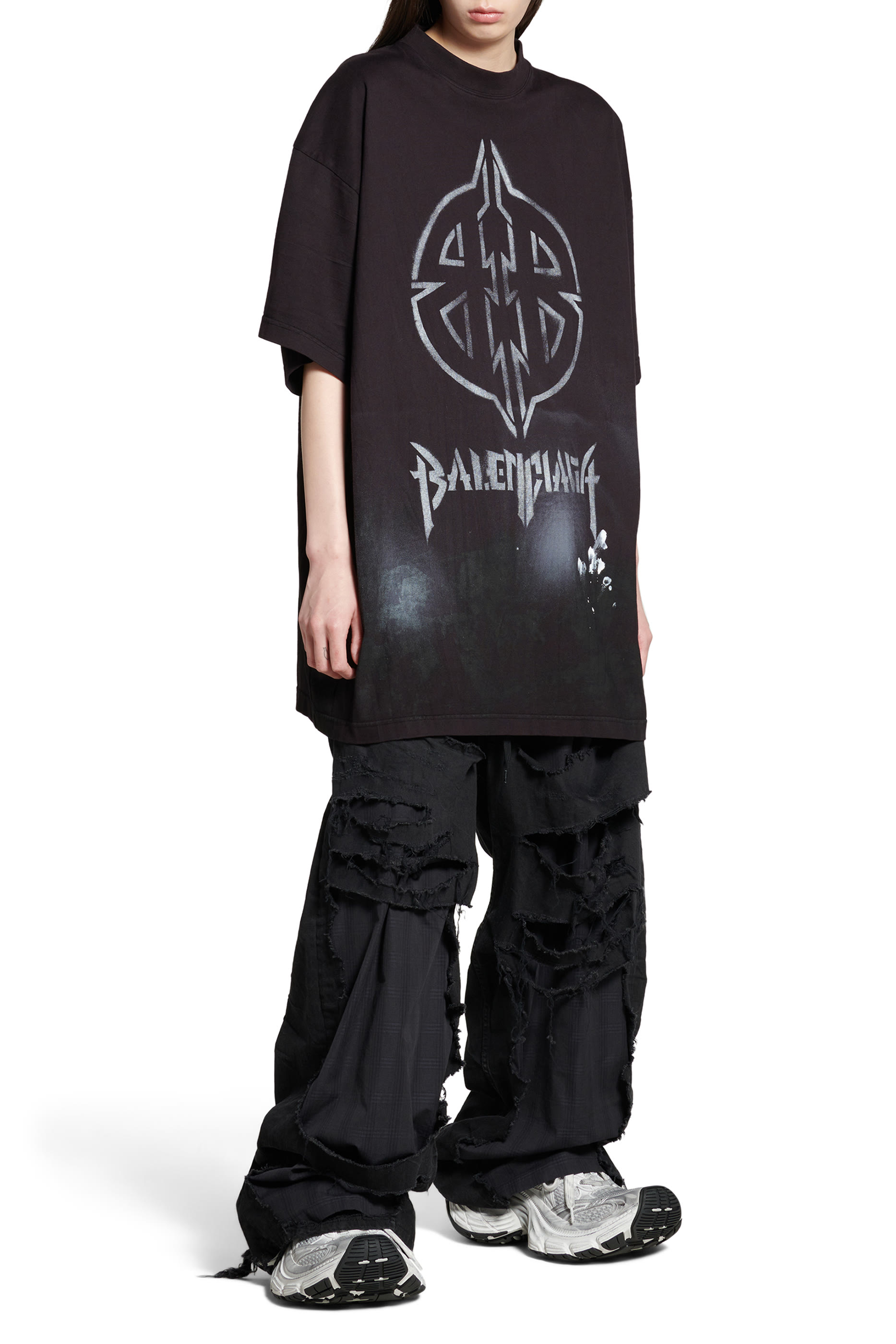 Metal BB Stencil Oversized T-Shirt