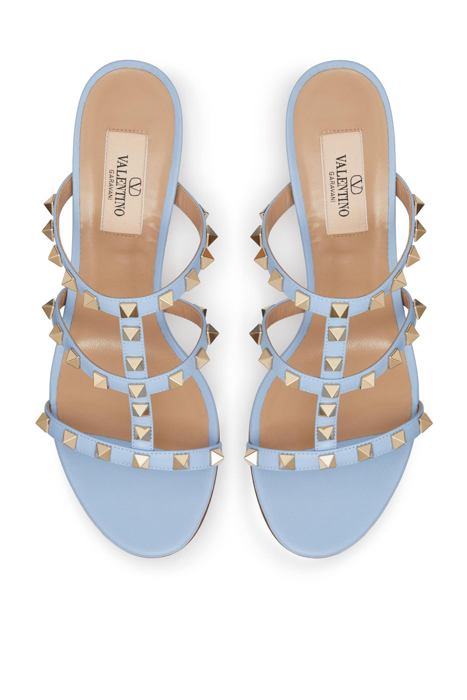 Rockstud 60 Calfskin Leather Sandals