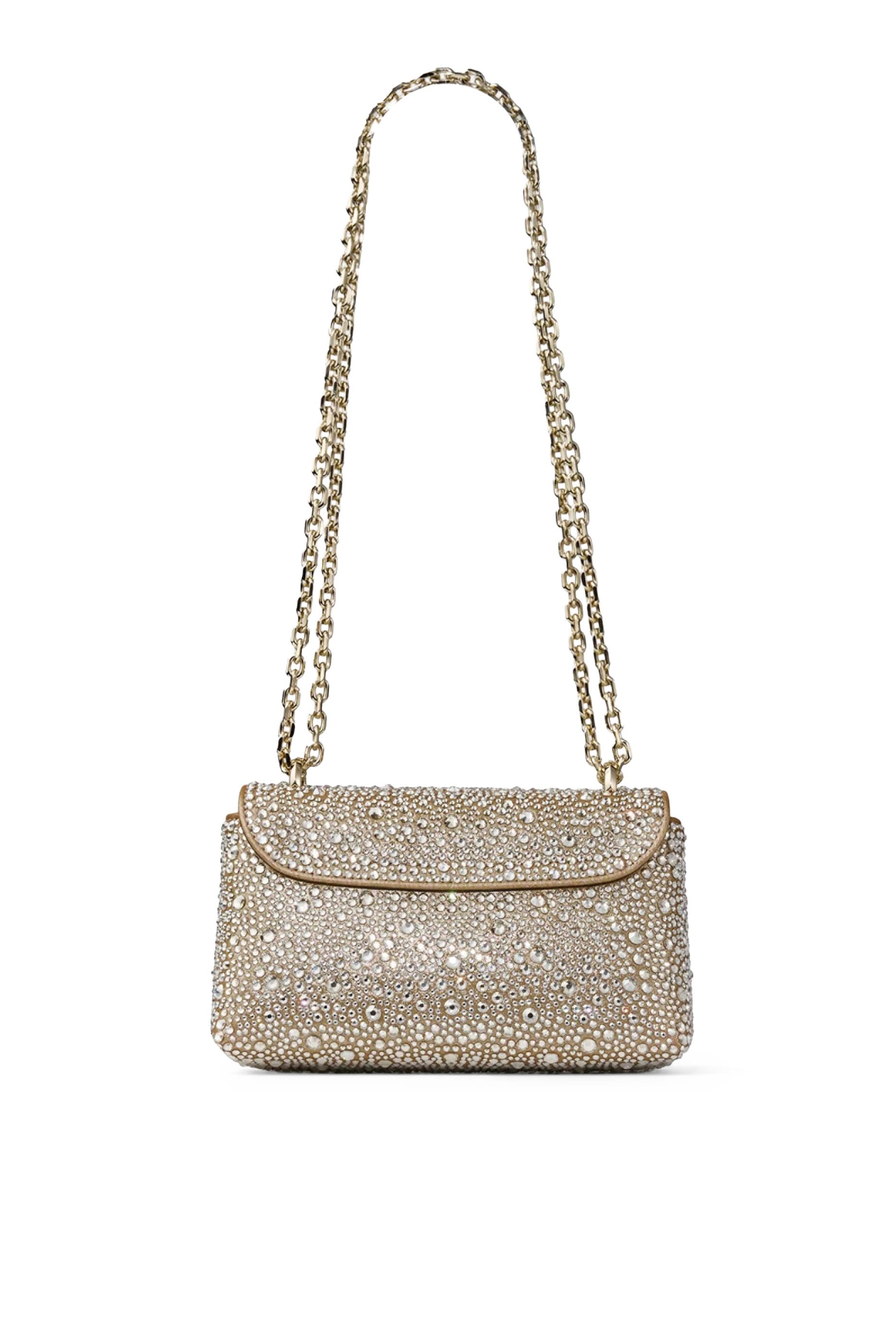 Curve Embellished Chain Crossbody Bag