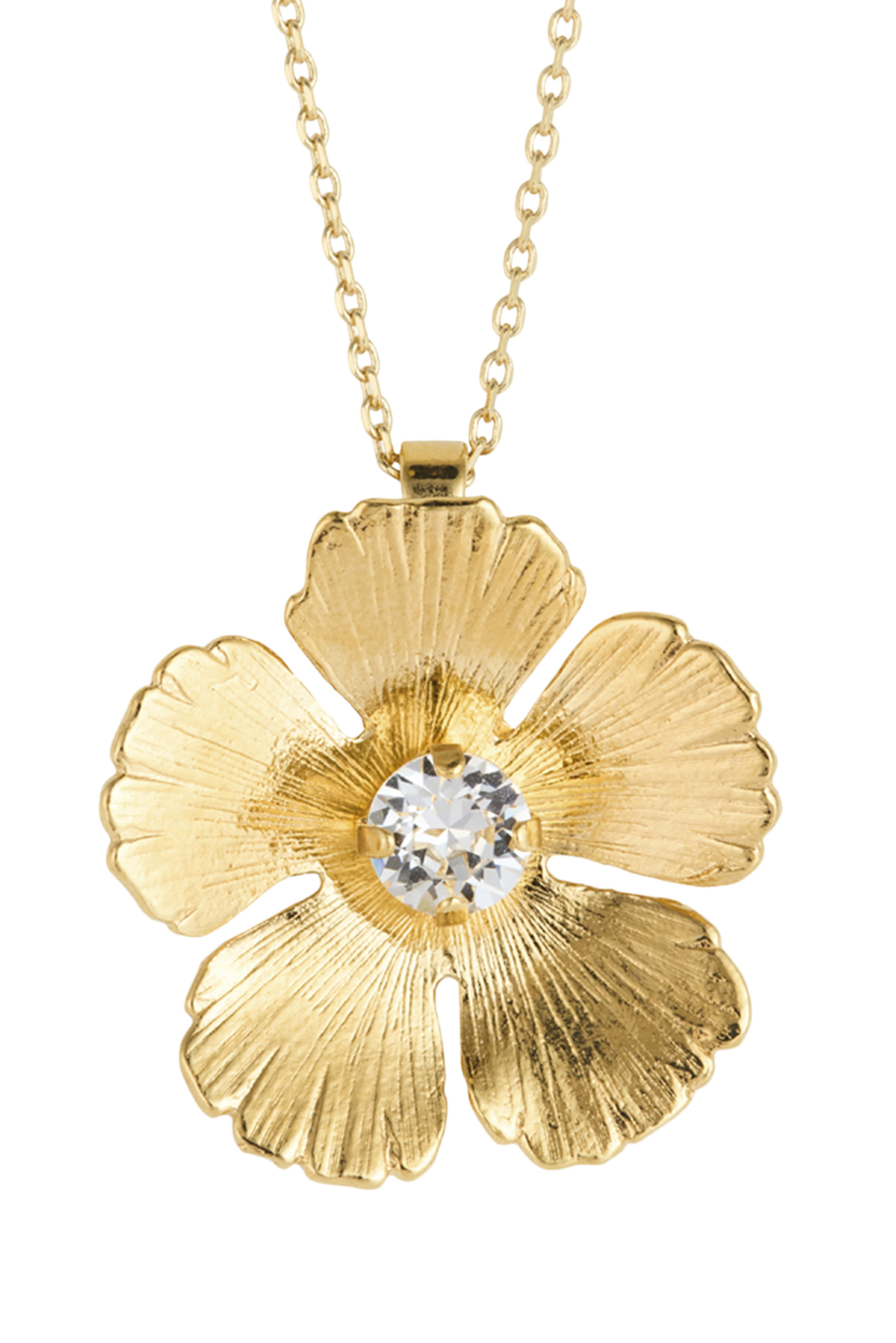 Mini Anemone Necklace, 18K Gold Plated Brass & Swarovski&reg; Crystal