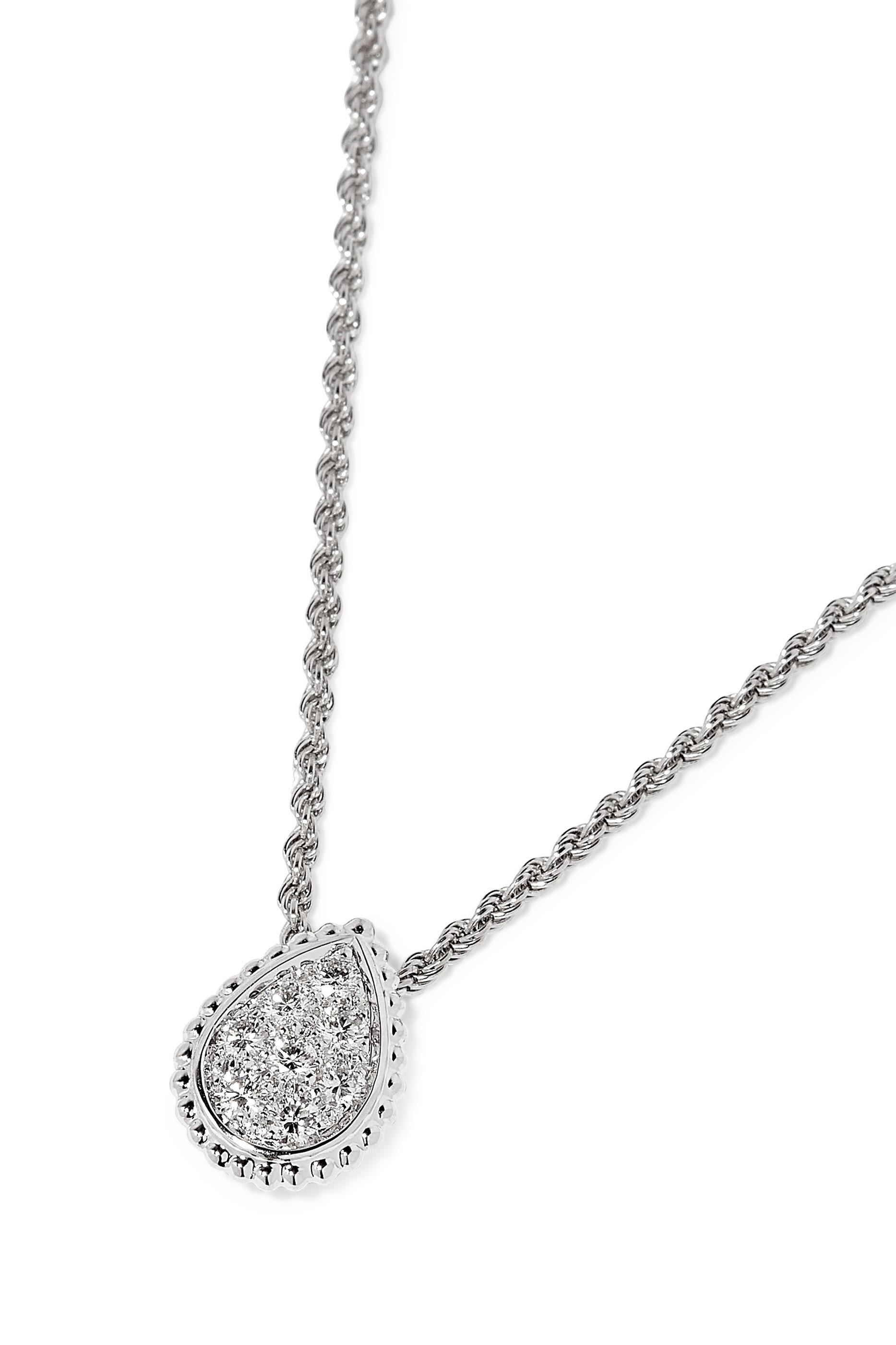 Serpent Boh&egrave;me S Motif Pendant, 18k White Gold & Diamonds