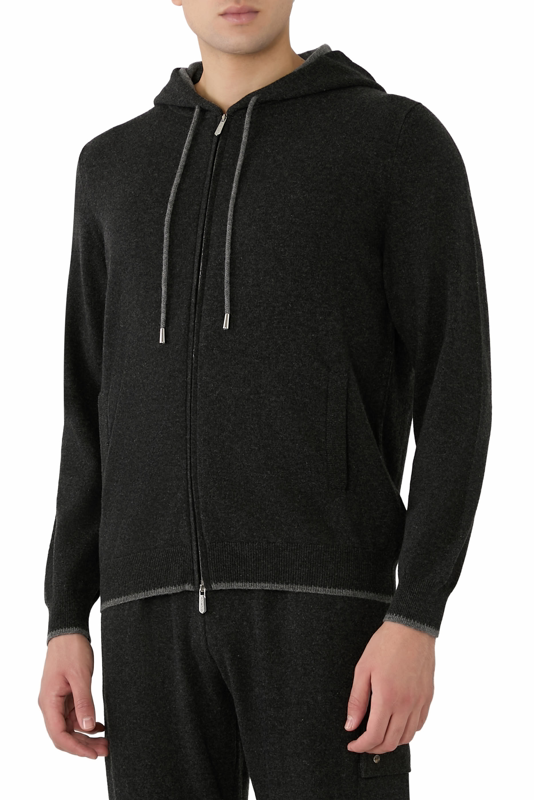 Full-Zip Cashmere Hoodie