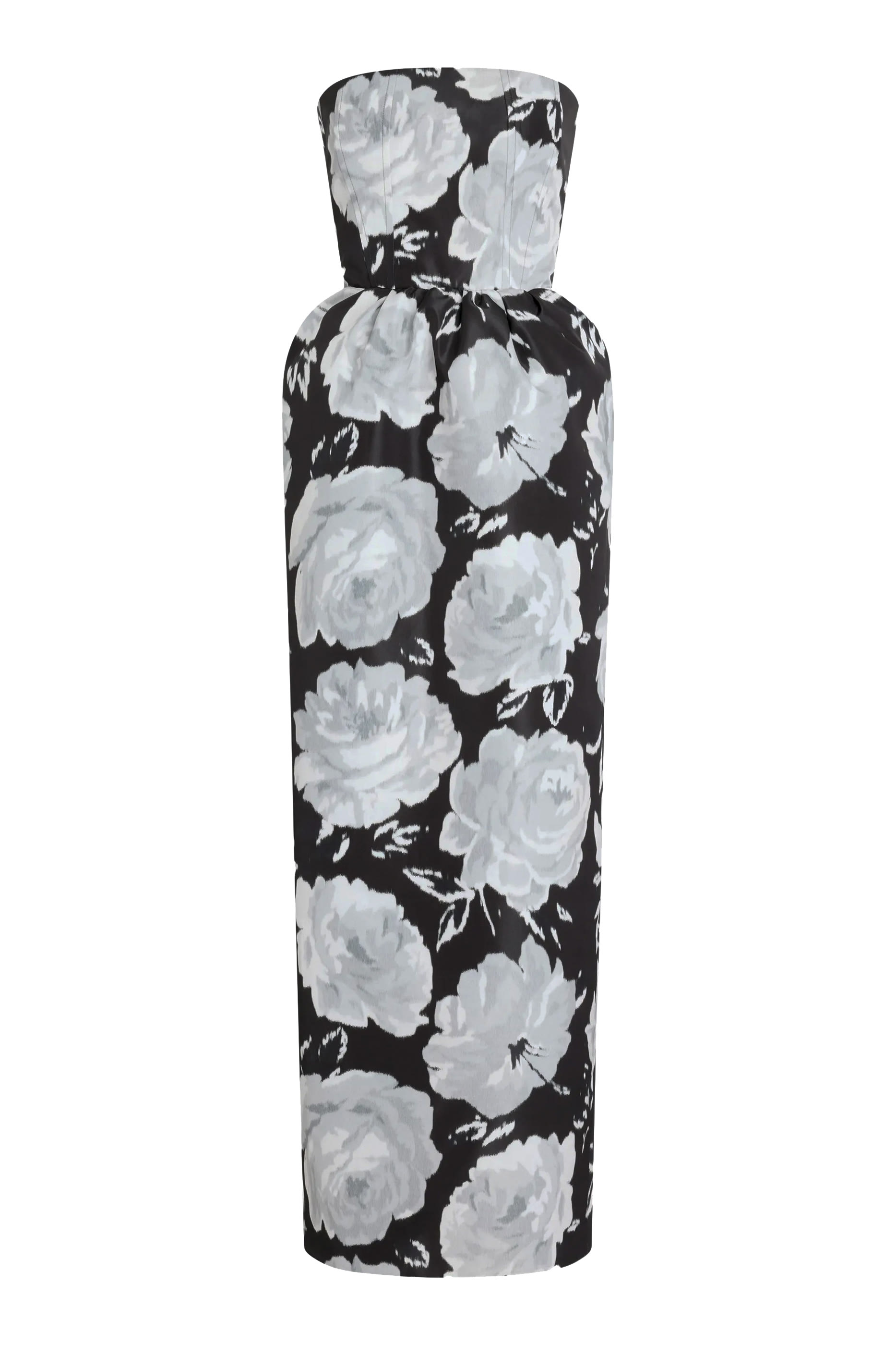 Recycled Faille Long Bustier Dress