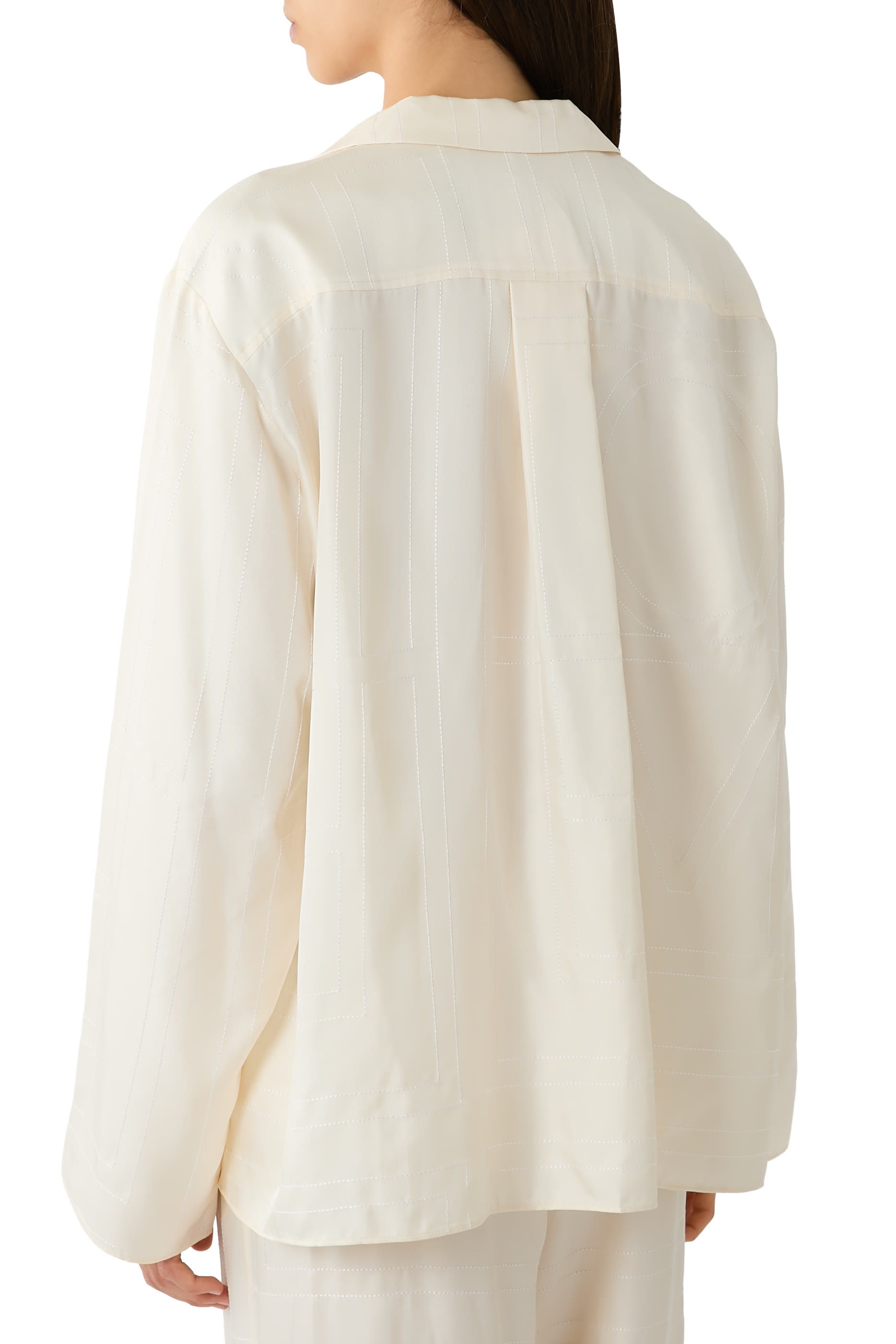 Monogram Silk Pajama Top