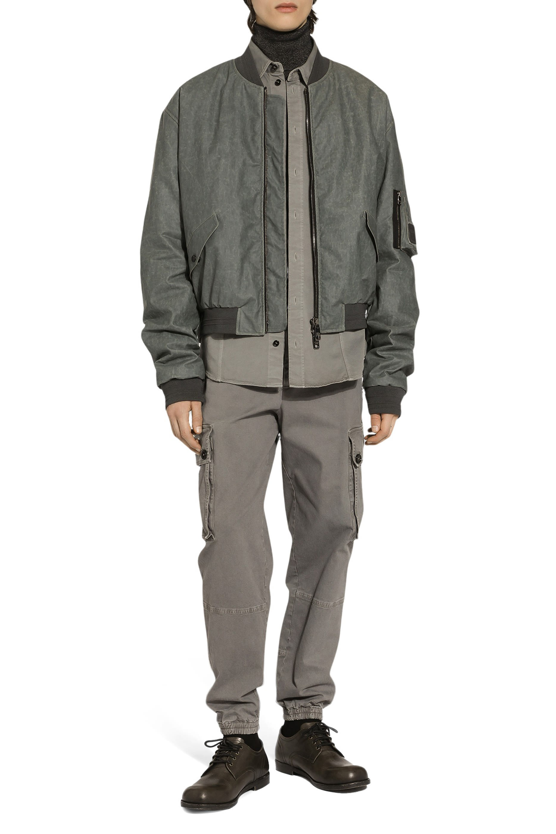 Oversize Linen Bomber Jacket