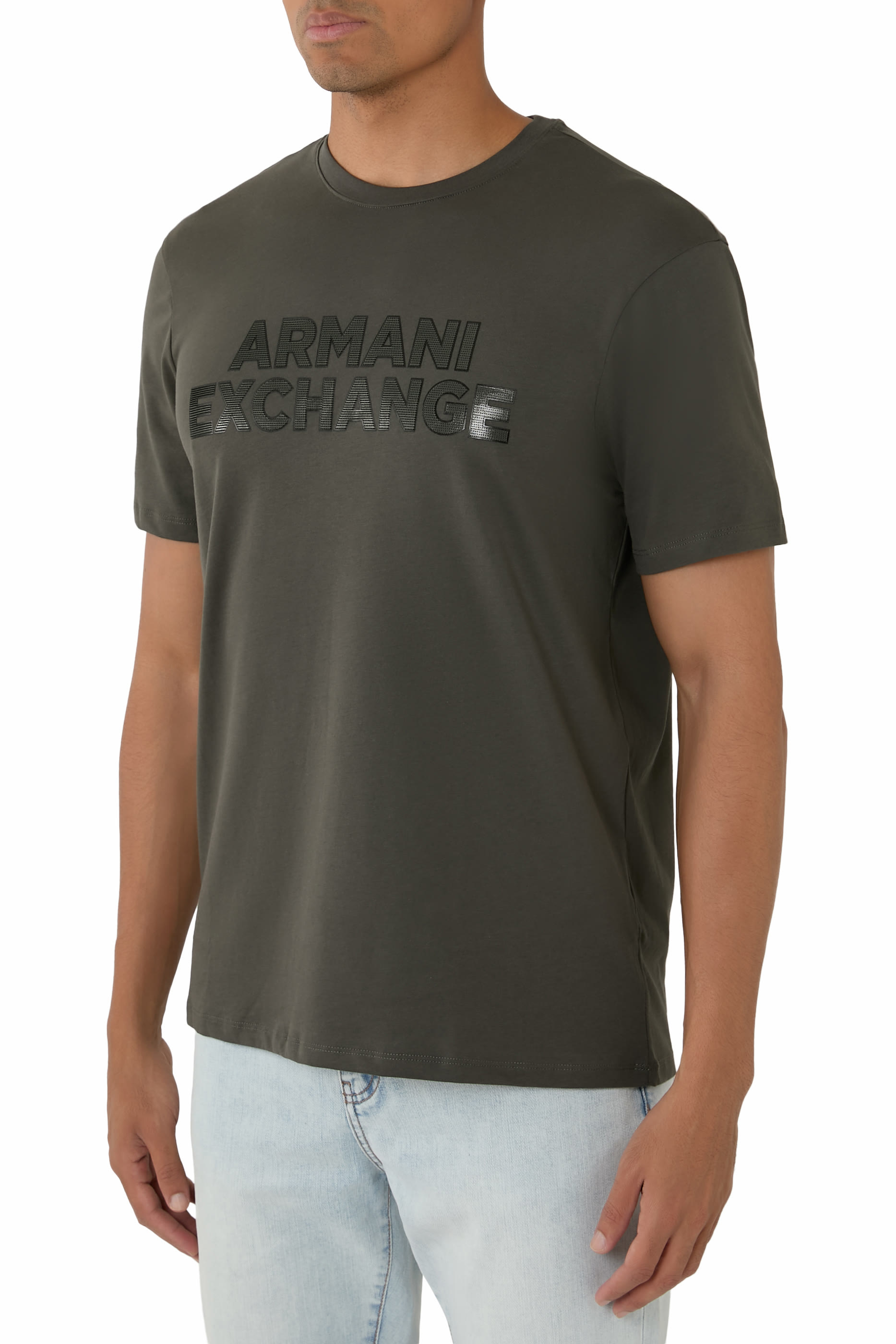 AX Logo Cotton T-Shirt