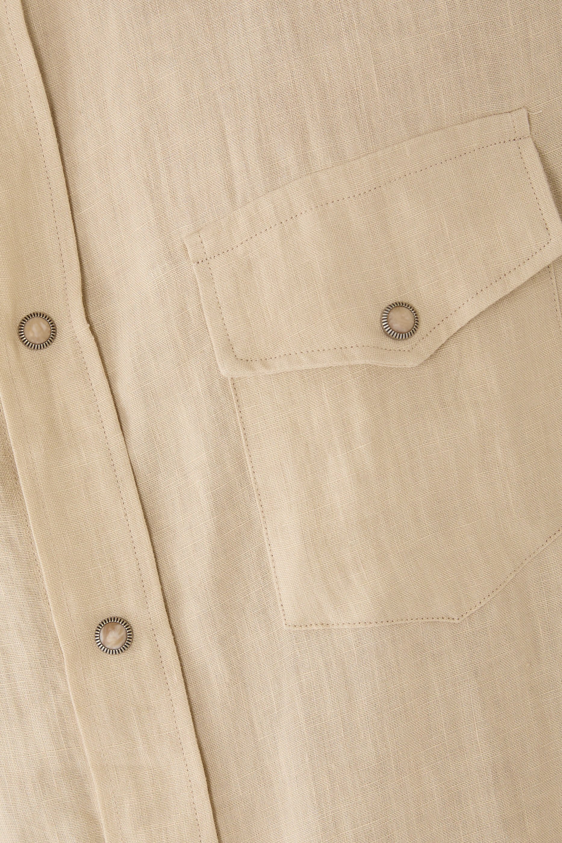 Snap-Button Western-Style Shirt