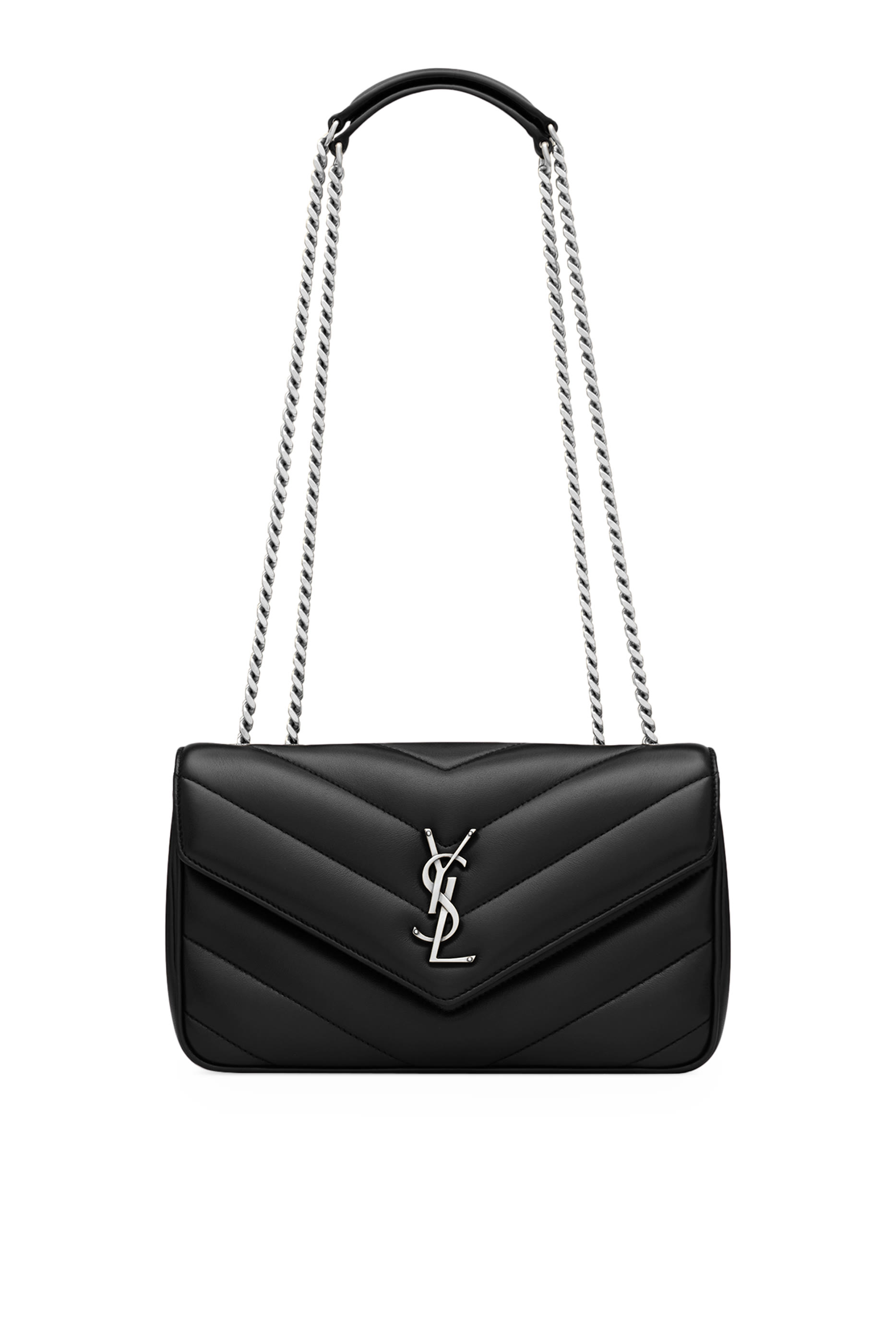 Loulou Small Chain Bag In Matelass&eacute; Lambskin