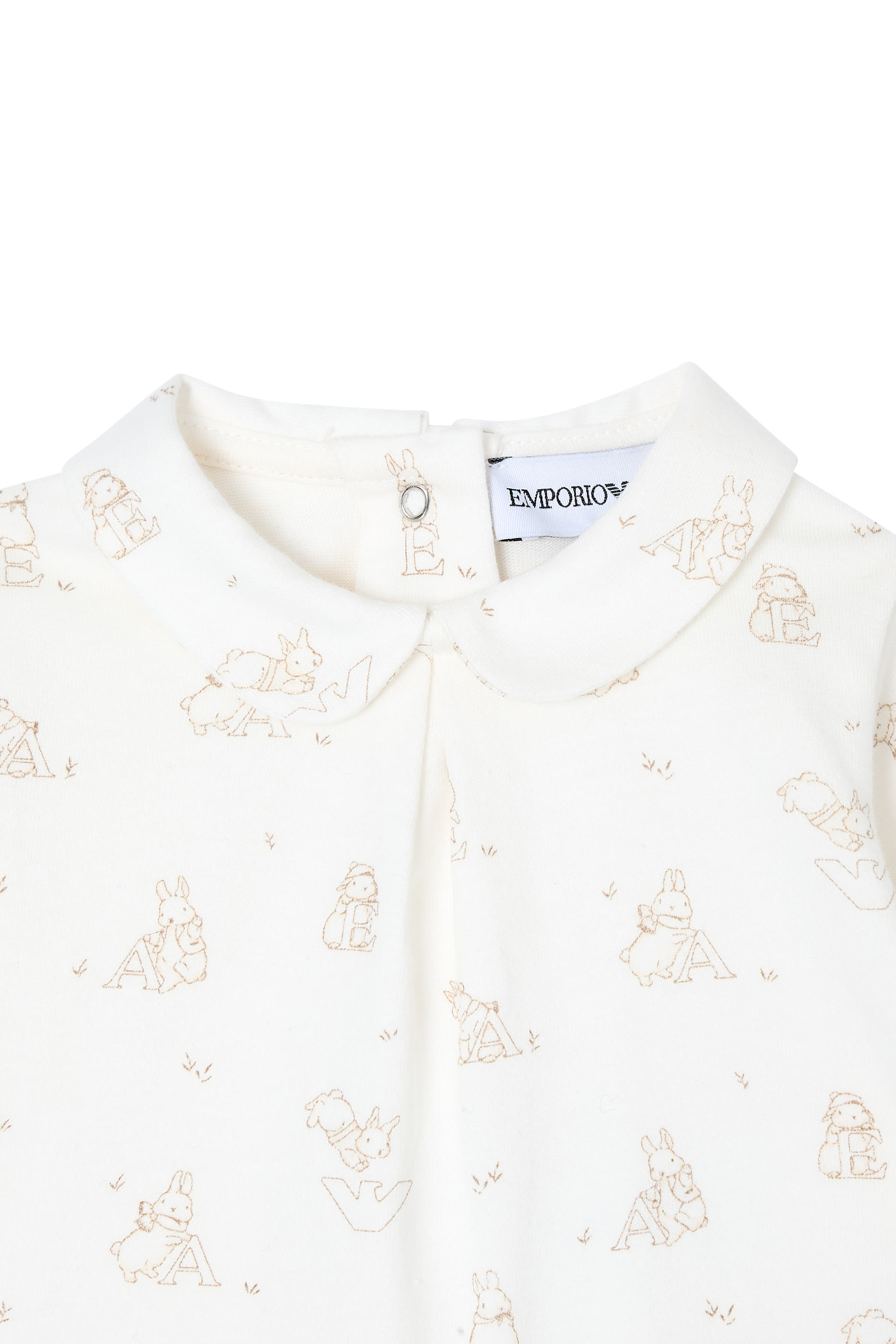 Kids Logo Peter Pan Collar Jersey Onesie
