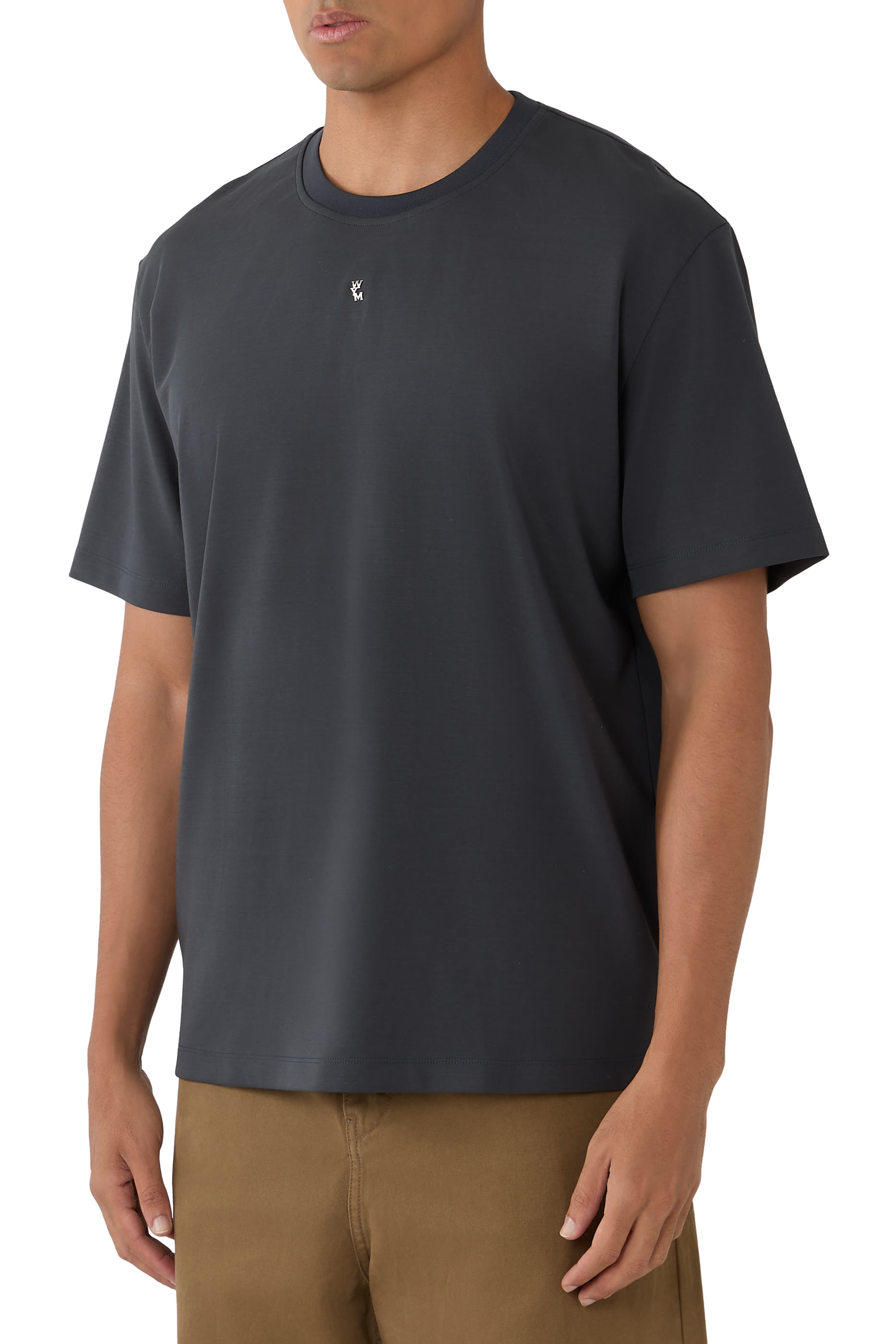 Metal Logo Cotton T-Shirt