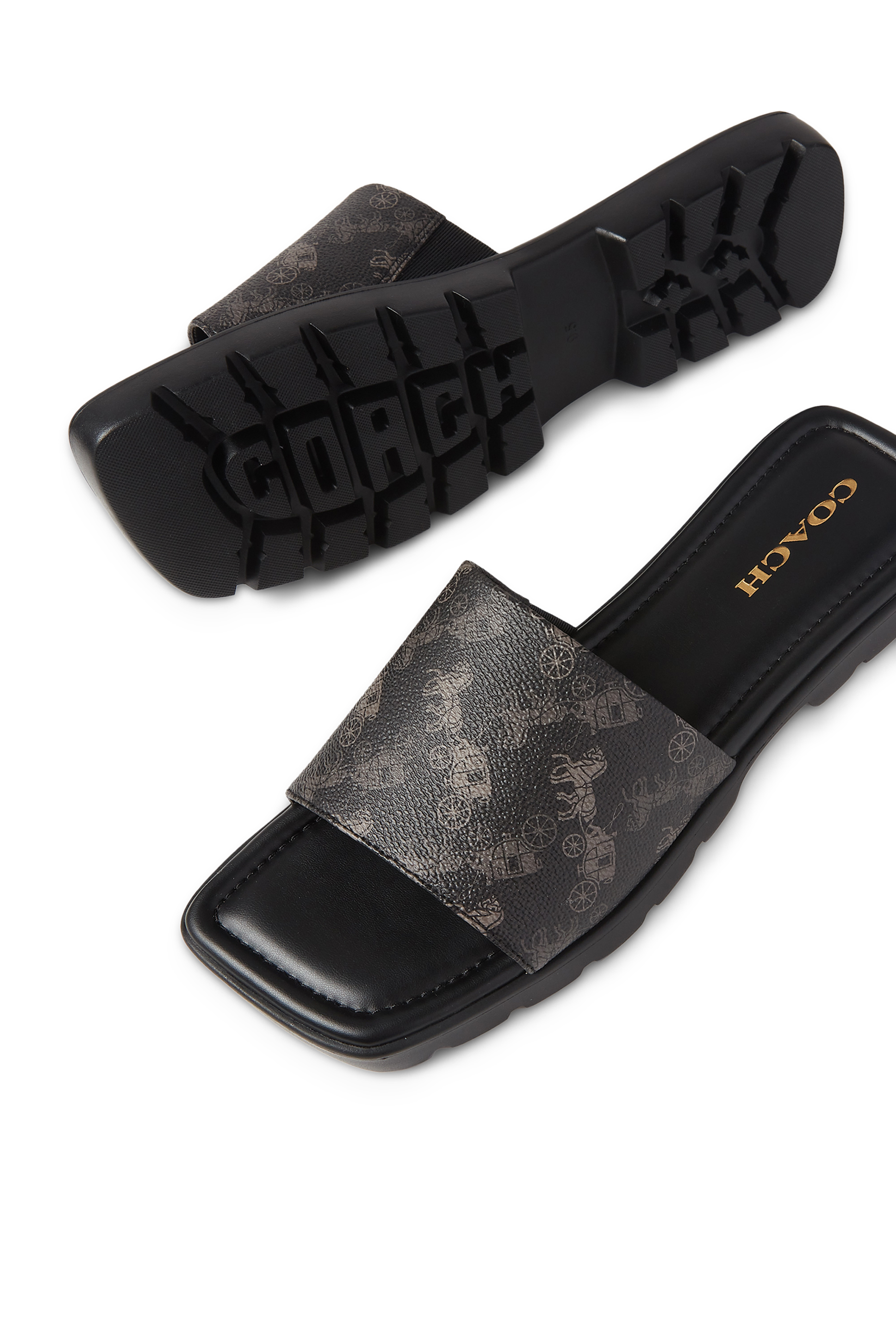 Florence Horse & Carriage-Print Sandals