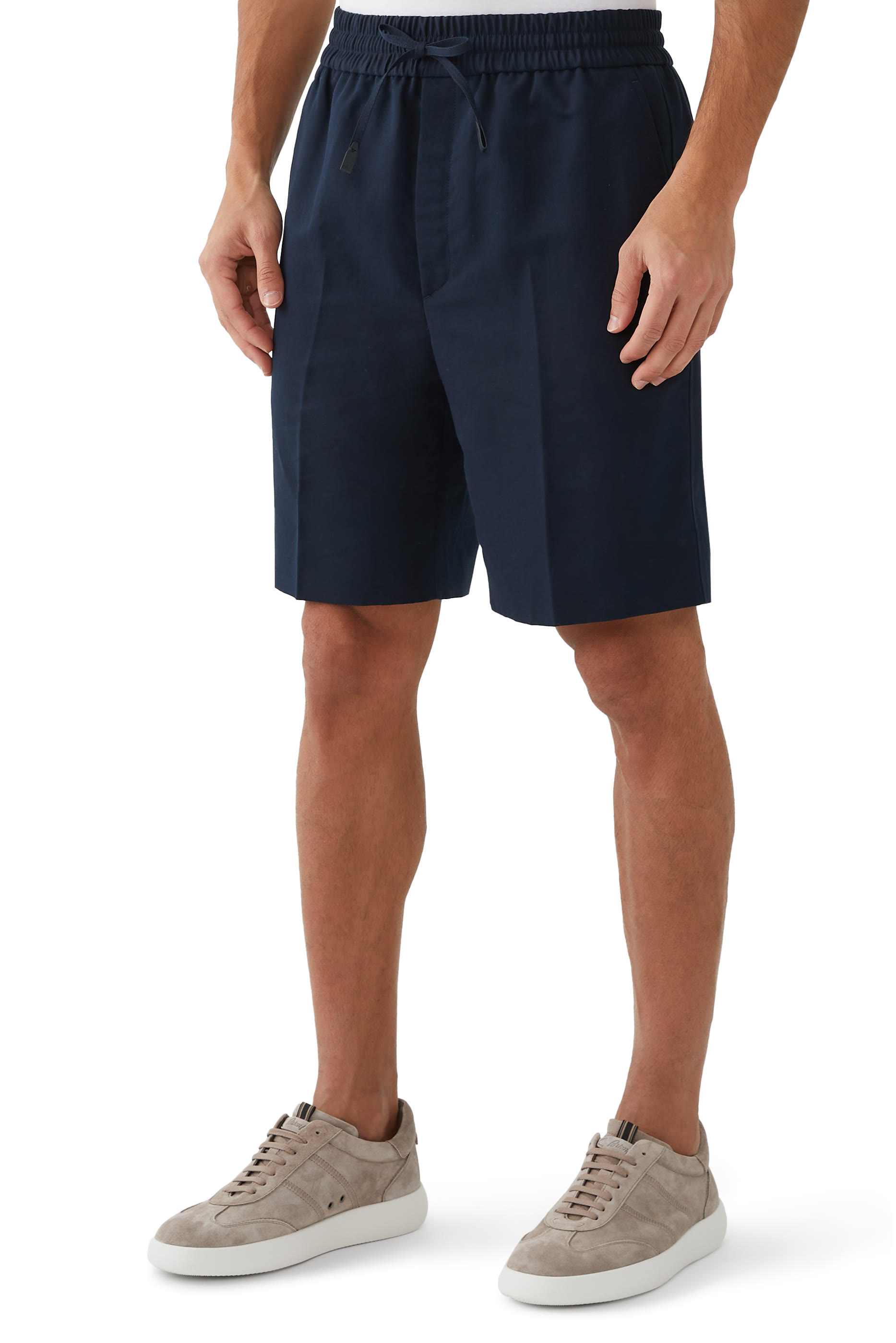 Cotton & Linen Gabardine Shorts 