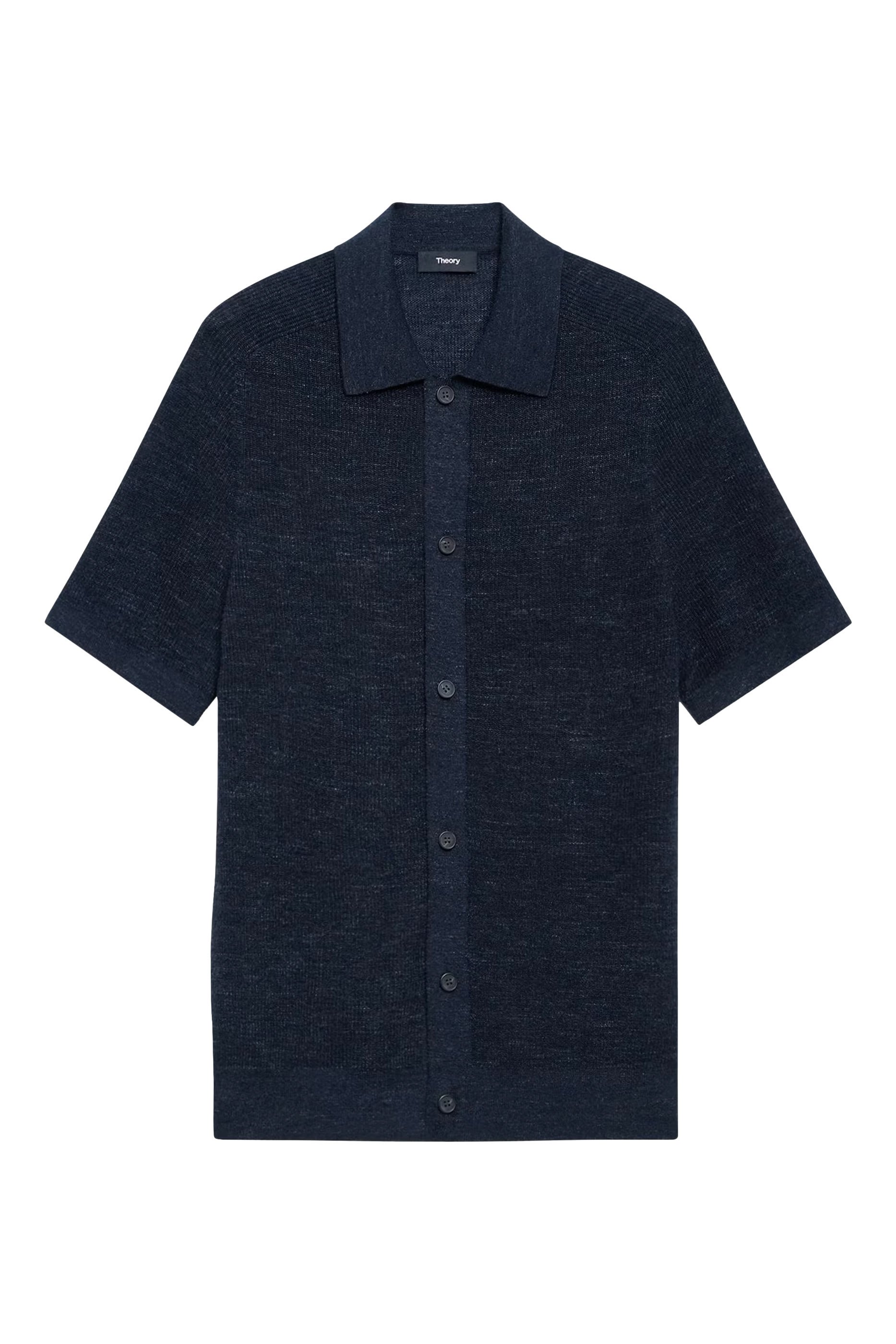 Short-Sleeve Button-Up Shirt in Pacific Linen
