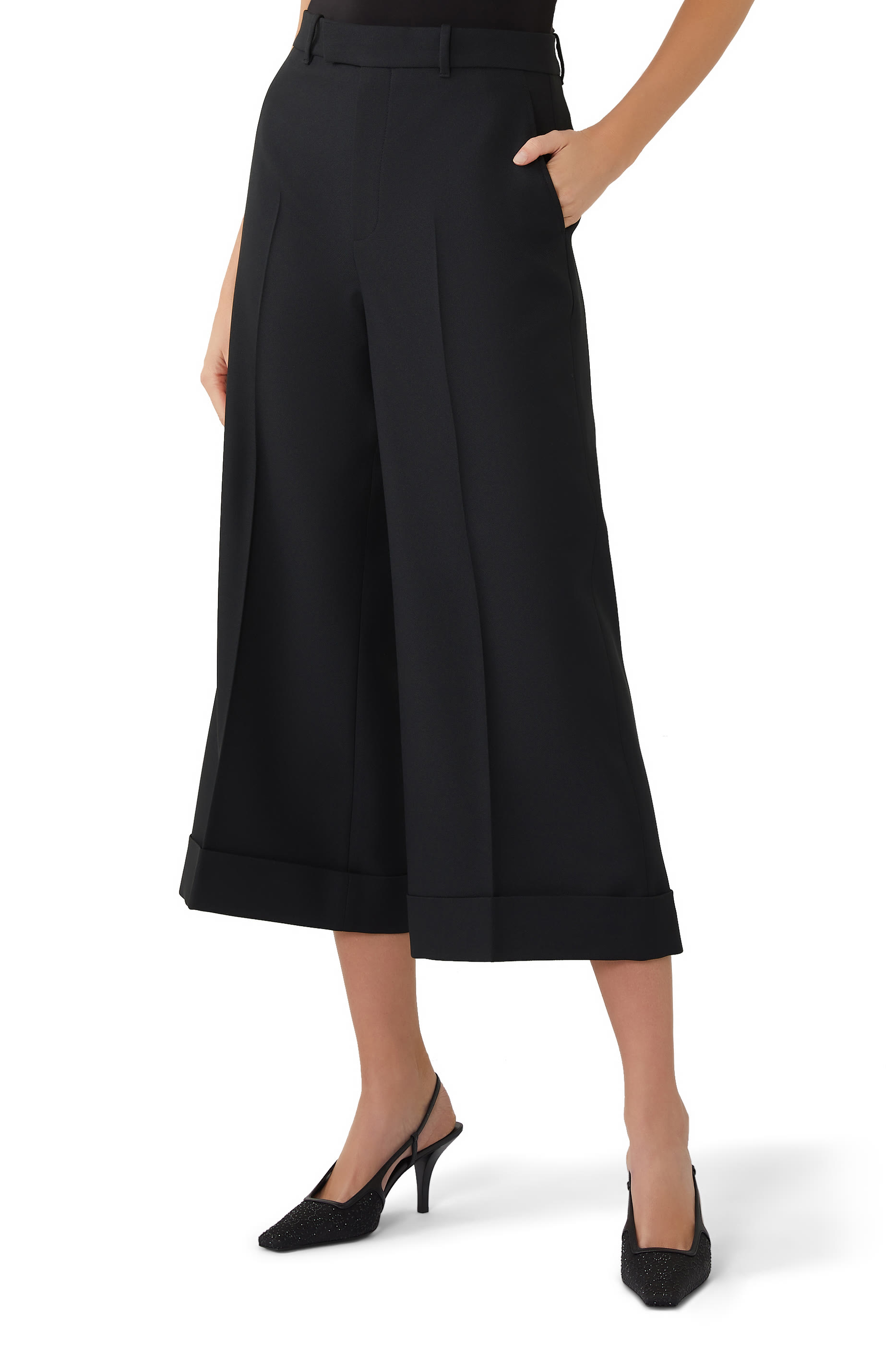 Fluid Drill Wide-Leg Pants