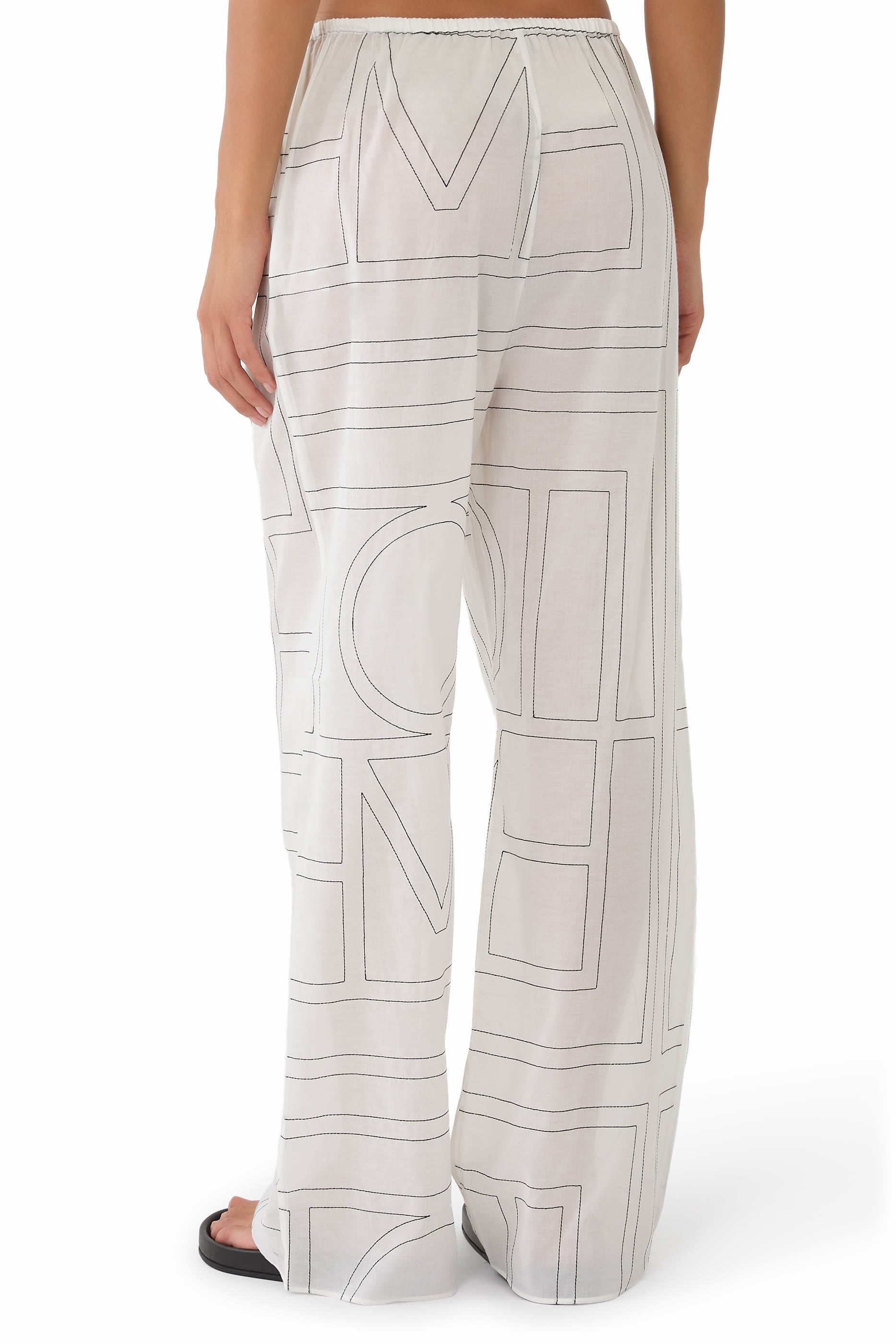 Monogram Cotton-Blend Pajama Bottoms 