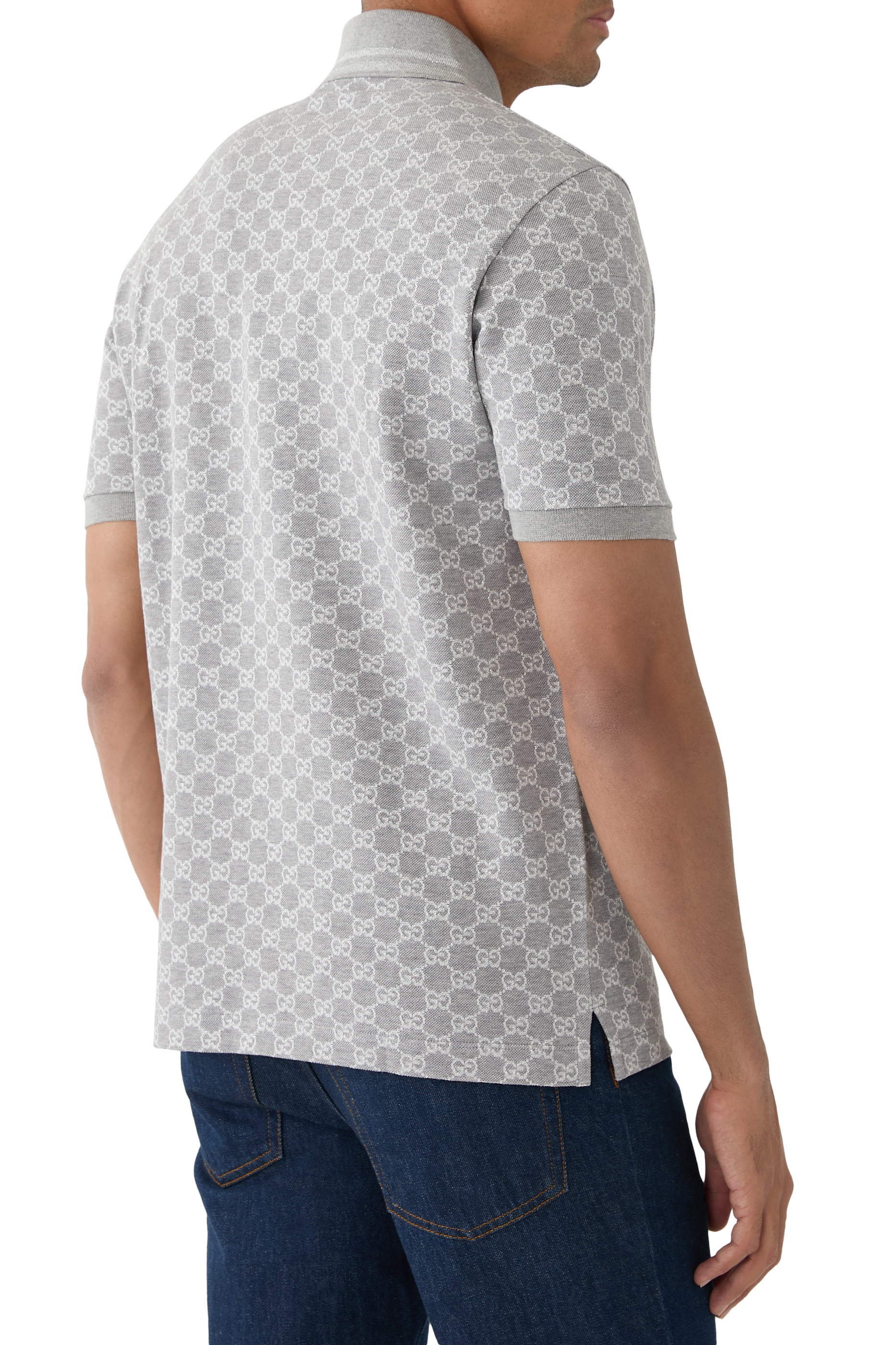 GG Cotton Lamé Jacquard Polo Shirt