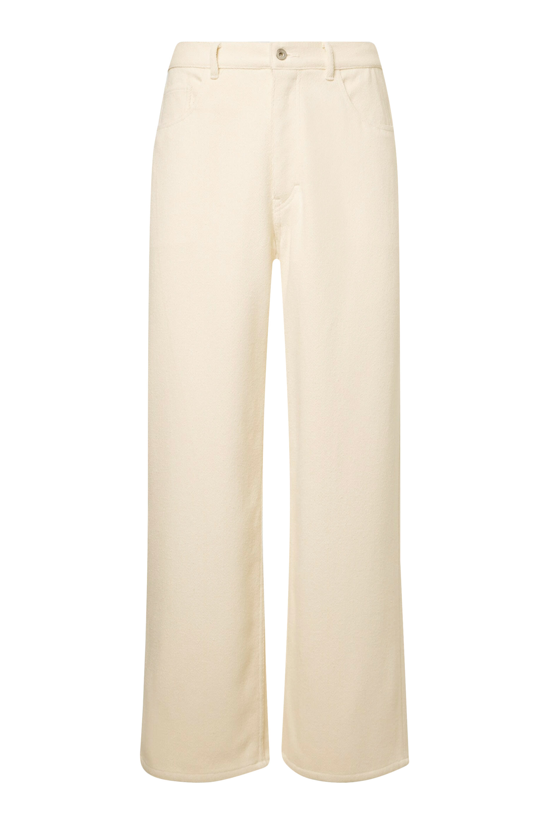 Silk Denim Wide-Leg Pants
