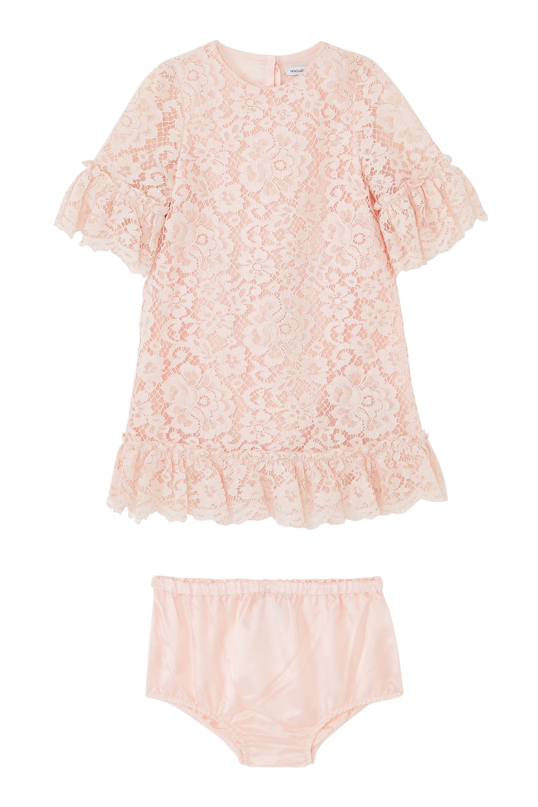 Kids Lace-Overlay Midi Dress