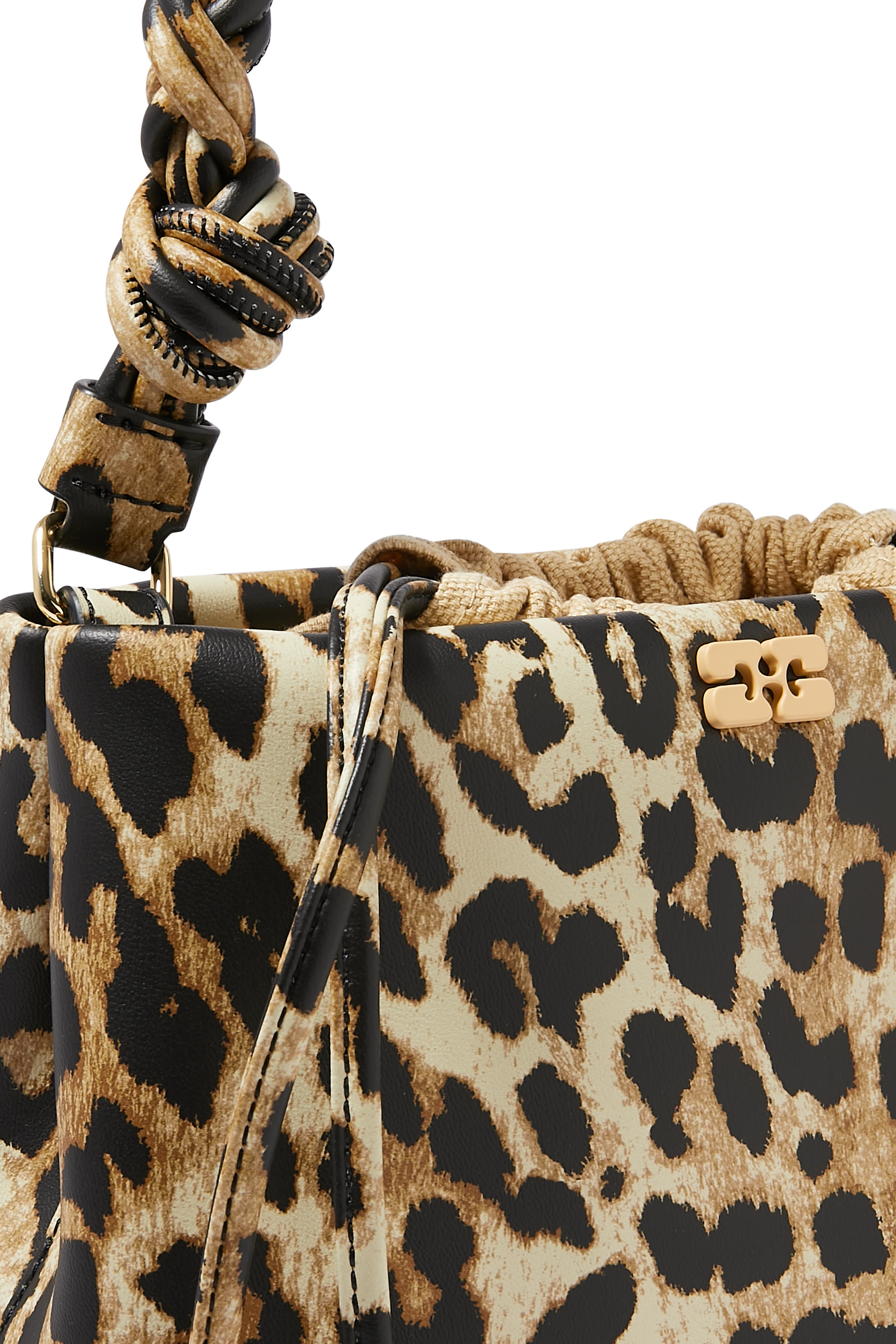 Leopard Print Bou Bucket Bag