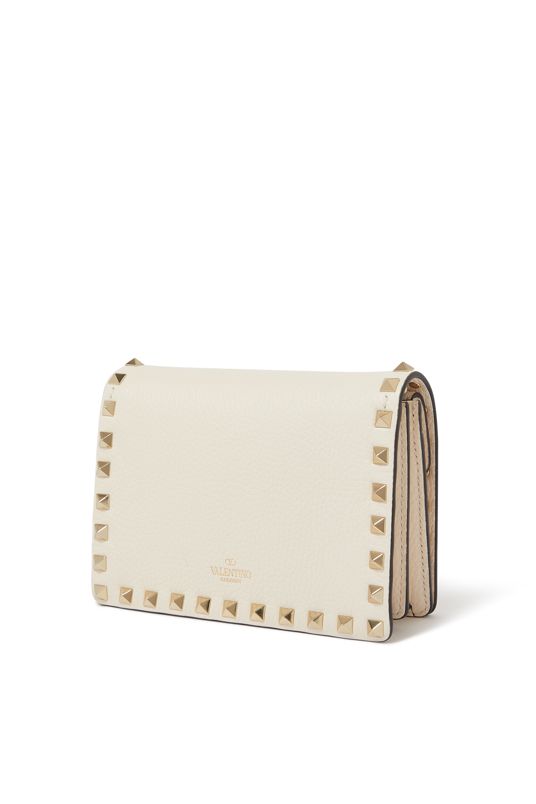  Rockstud Calfskin Chain Pouch
