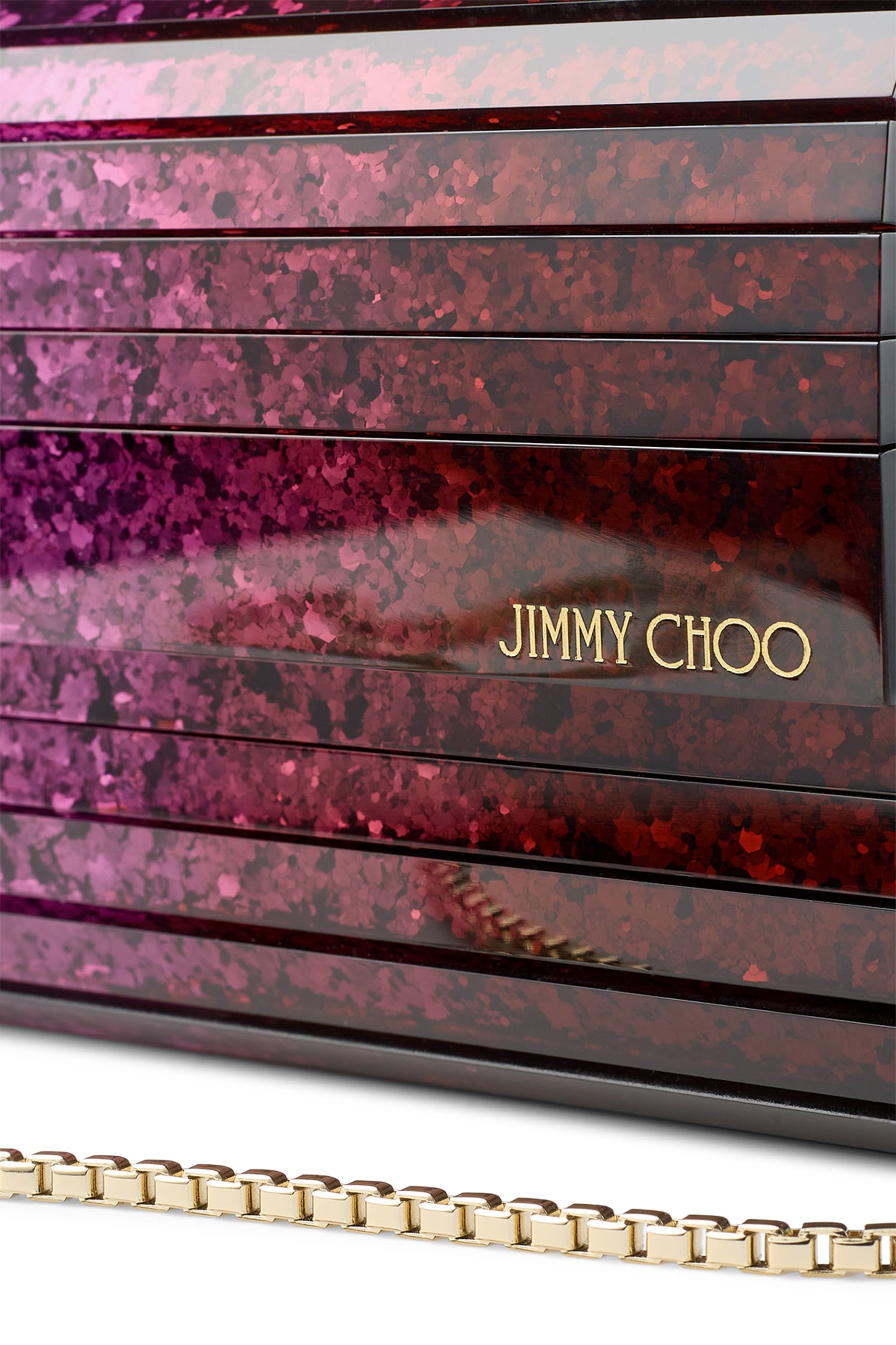 Sweetie Acrylic Degrade Glitter Clutch Bag