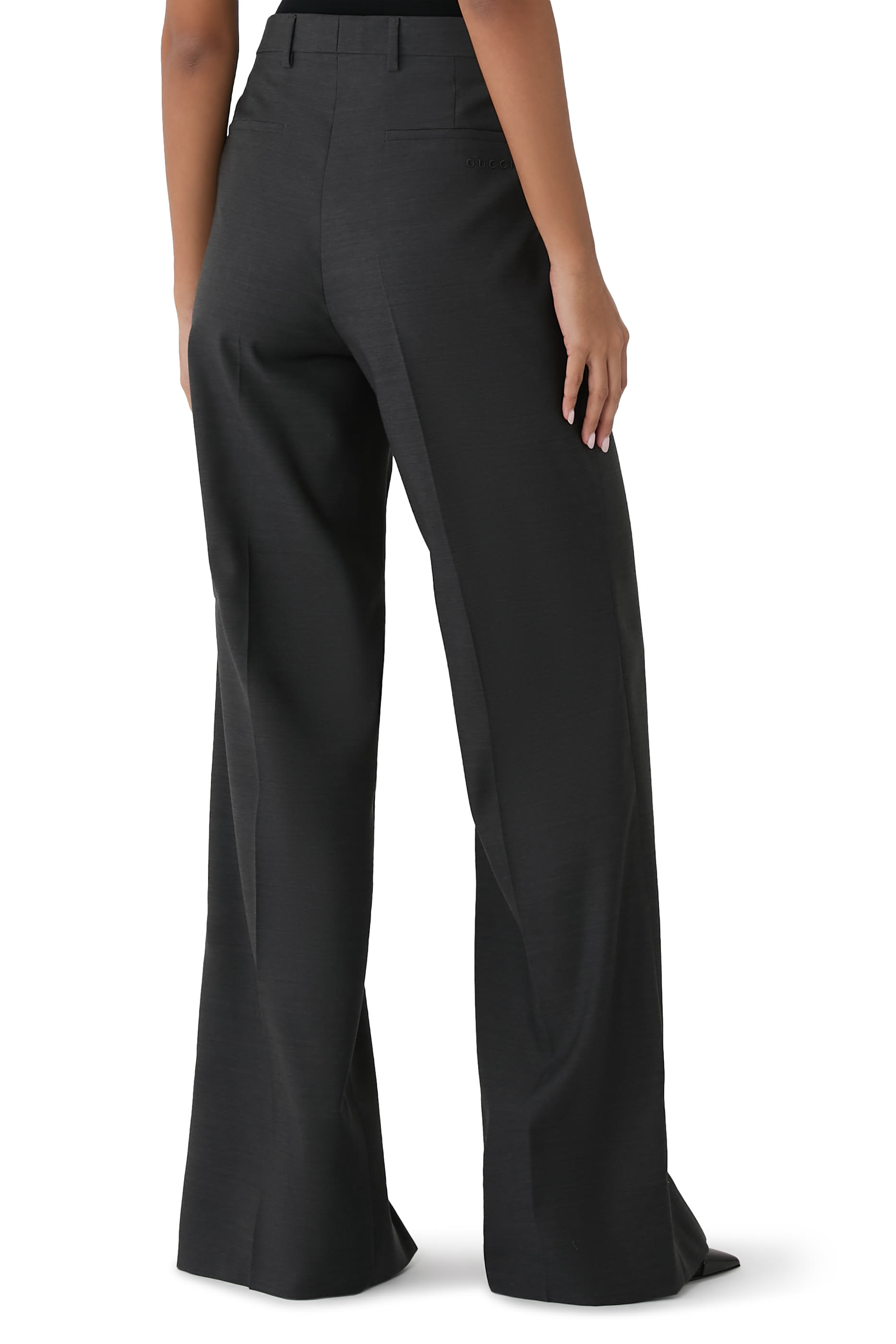 Oversize Low Waist Wool Pants