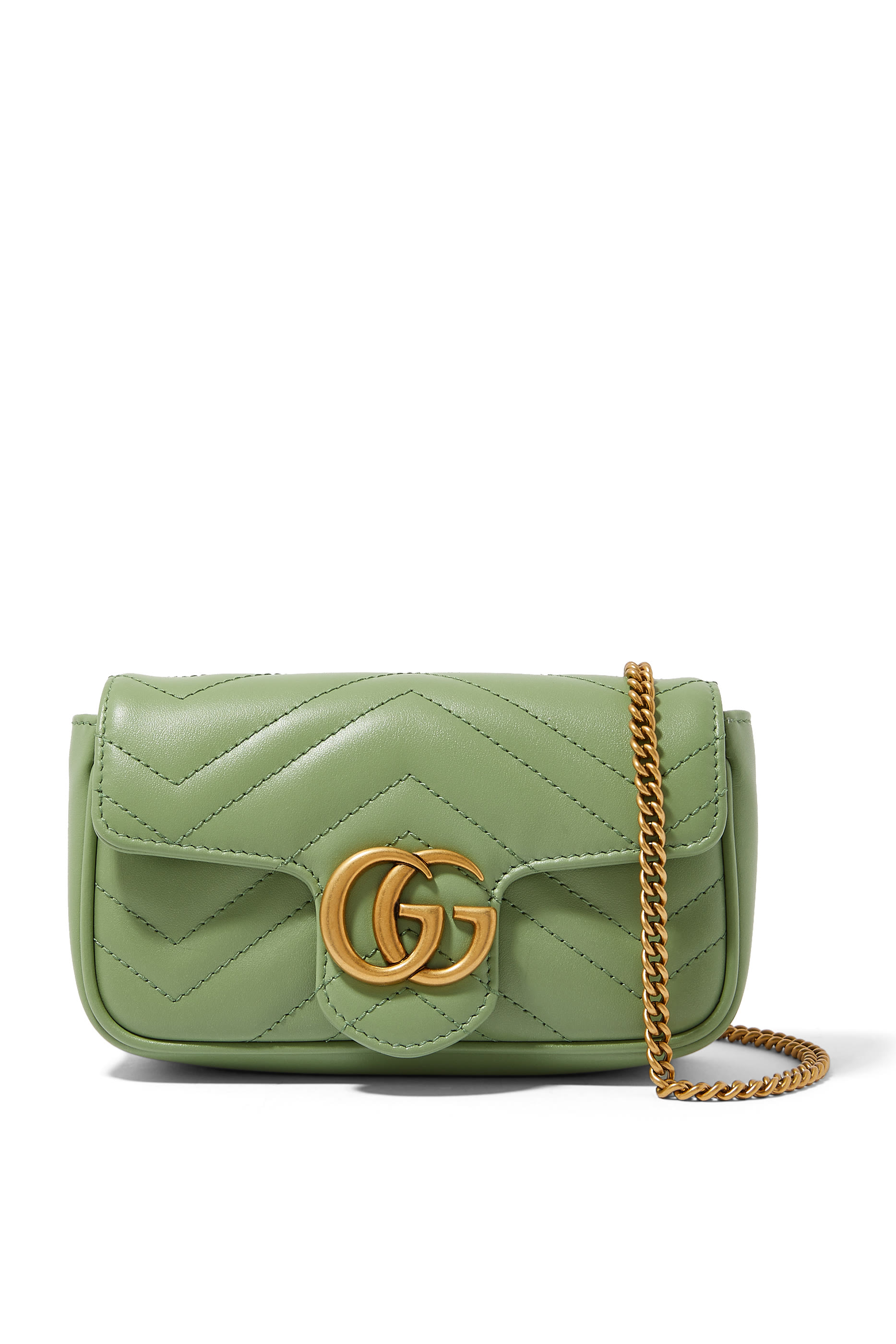 GG Marmont Matelass&eacute; Leather Super Mini Bag